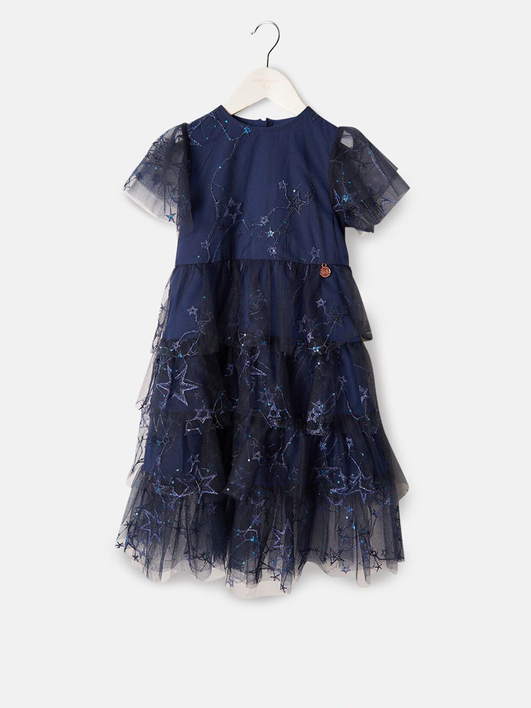 Angel & Rocket Embroidered A-Line Dress-image-17
