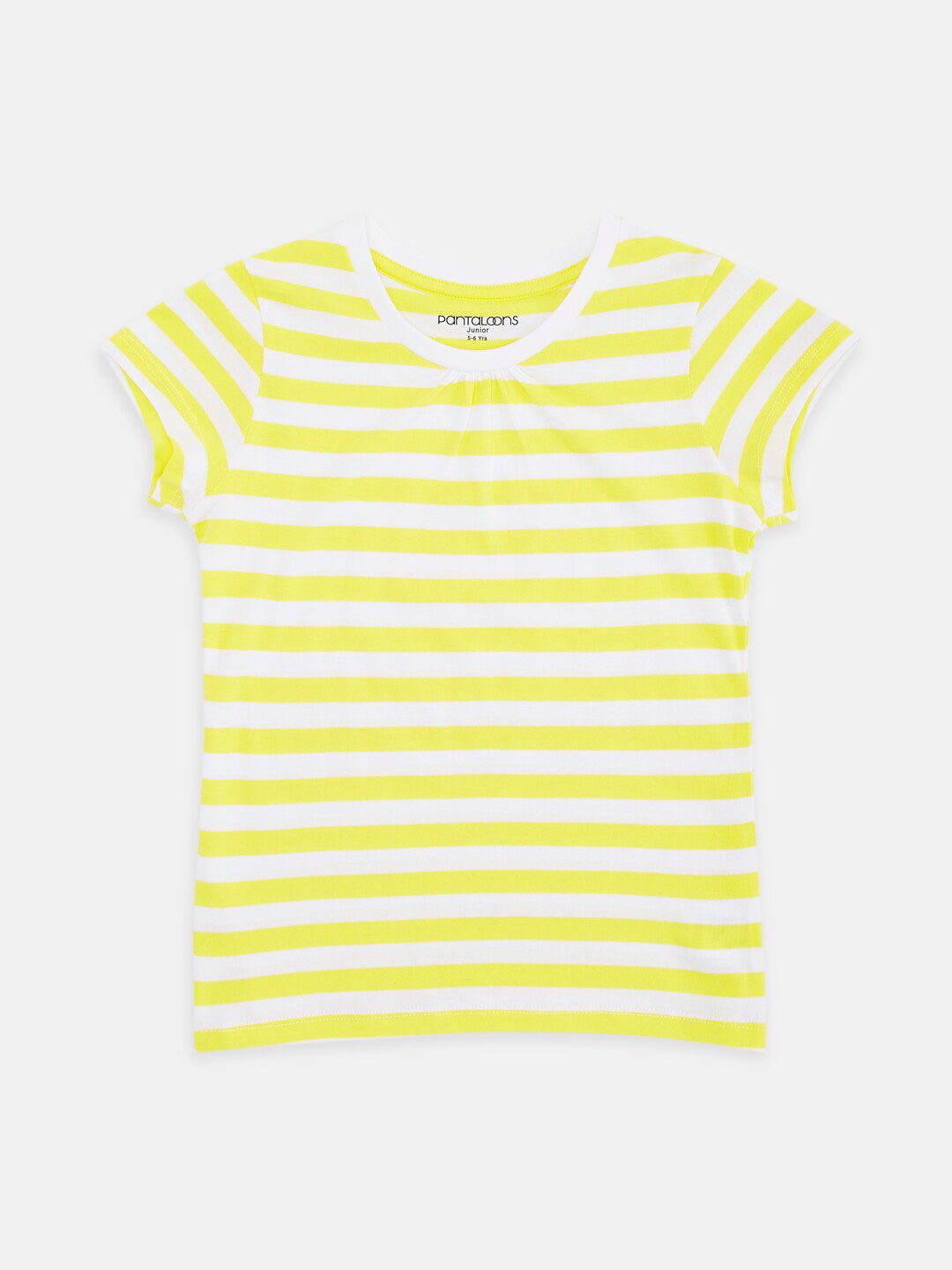 Pantaloons Junior Girls Striped Cotton T-shirt-picture-15