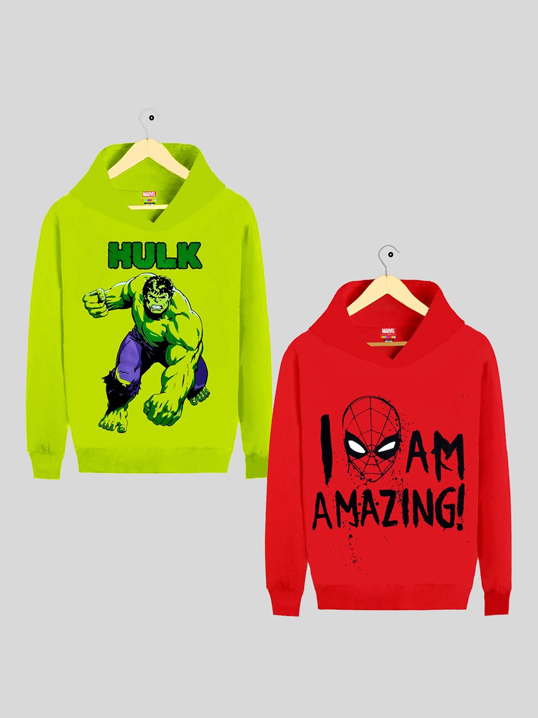 KUCHIPOO Boys Pack Of 2 Printed Hooded Cotton T-shirt-picture-45
