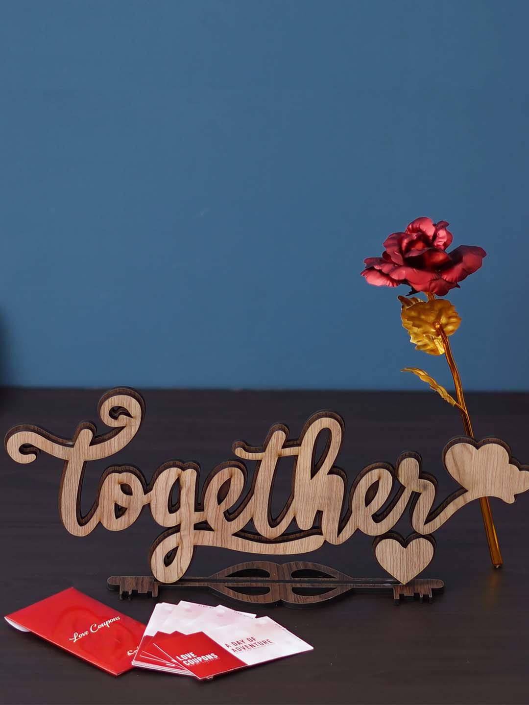 artisyn eCraftIndia Red & White 3 Pcs Valentine's Day Gift Set-picture-30