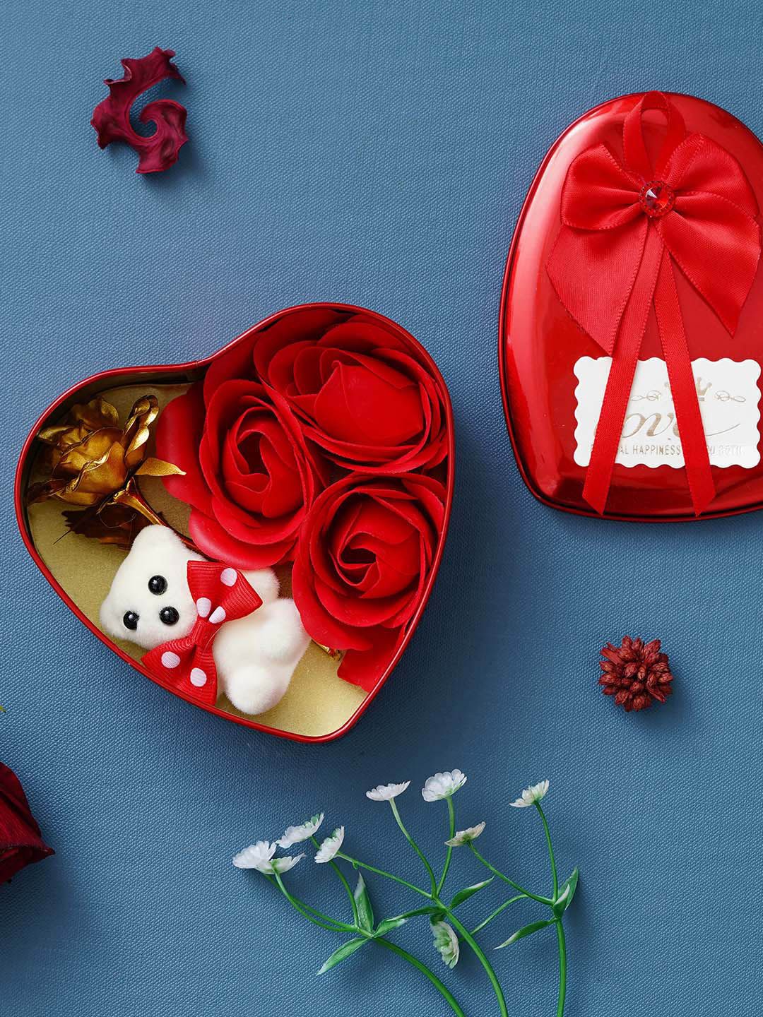 artisyn eCraftIndia Brown & Red 3 Pcs Valentines Gift Set-picture-58