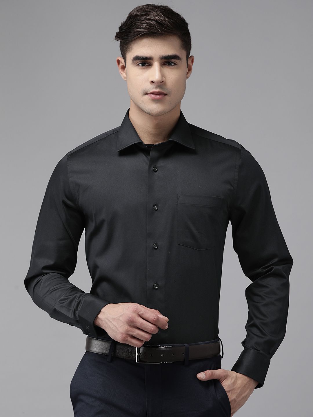 Blackberrys Men Slim Fit Opaque Formal Shirt-picture-21