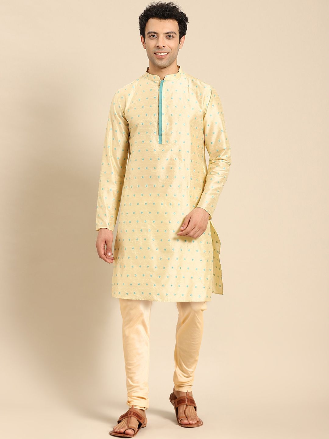 Amodh by Kisah Men Ethnic Motifs Print Cotton  Kurta-image-6