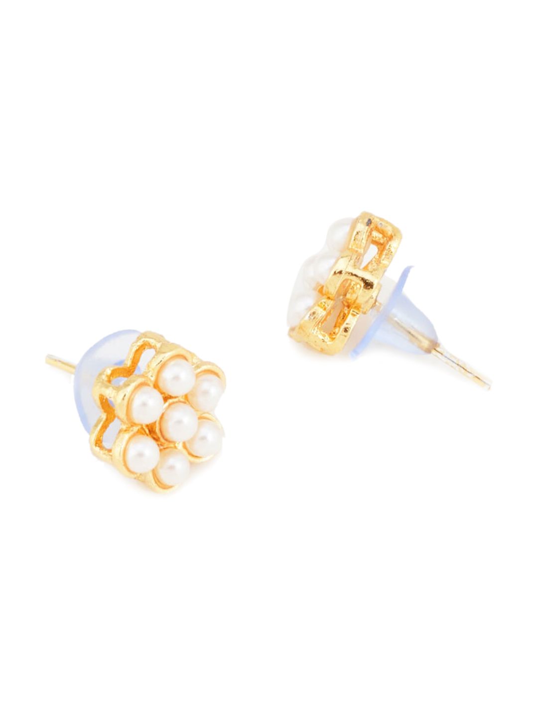 ATIBELLE Gold-Plated Artificial Beaded Layered Classic Choker Jewellery Set