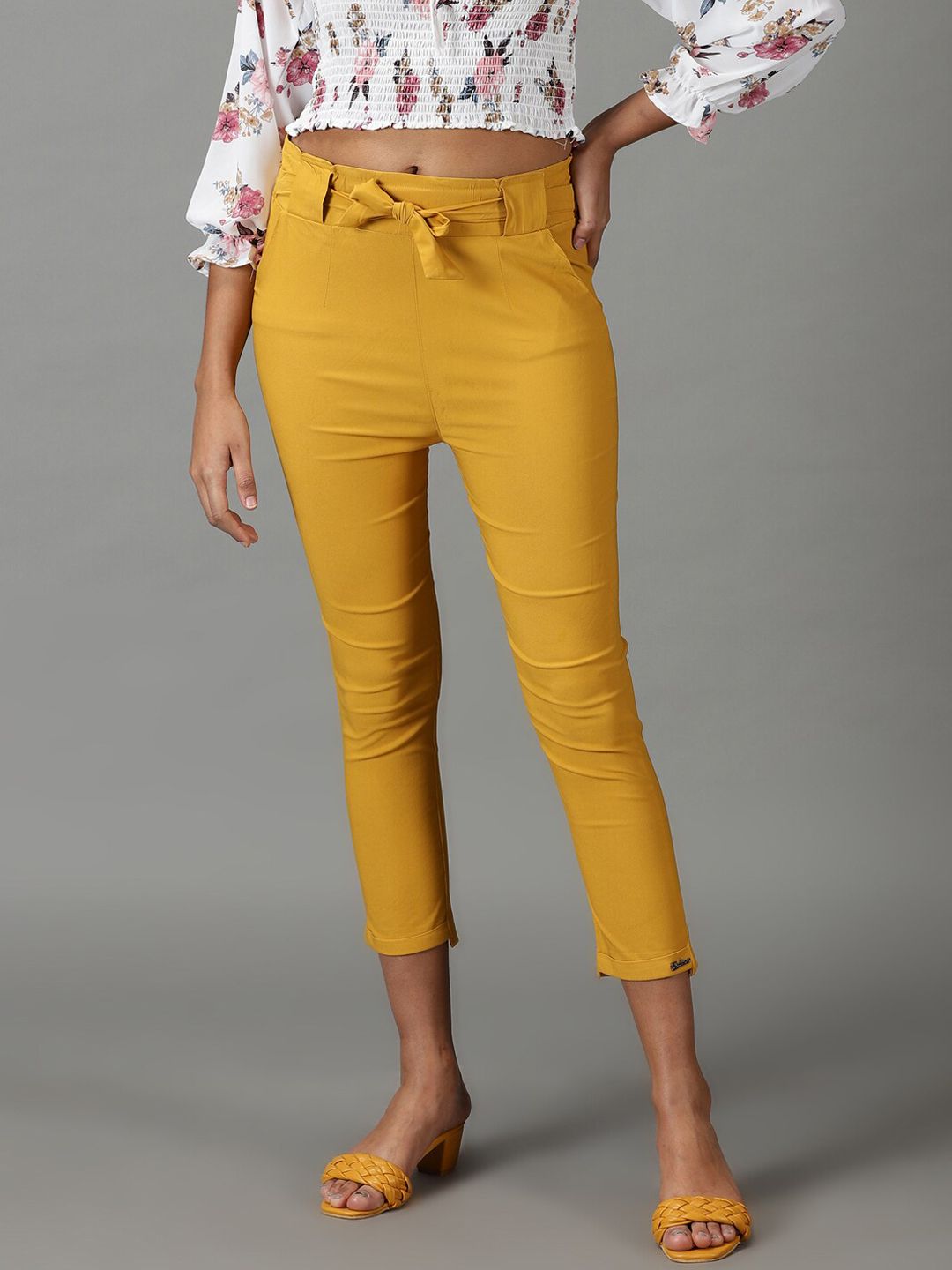 Buy Golden Trousers  Pants for Women by W Online  Ajiocom