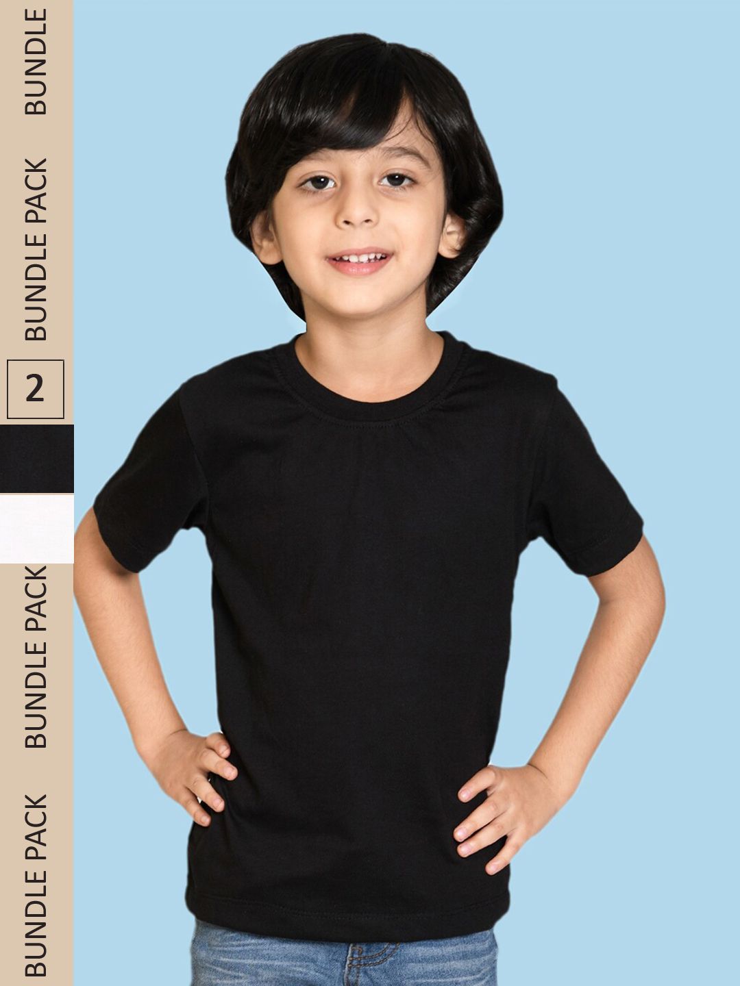 NUSYL Boys Pack of 2 Round Neck T-shirt-picture-26