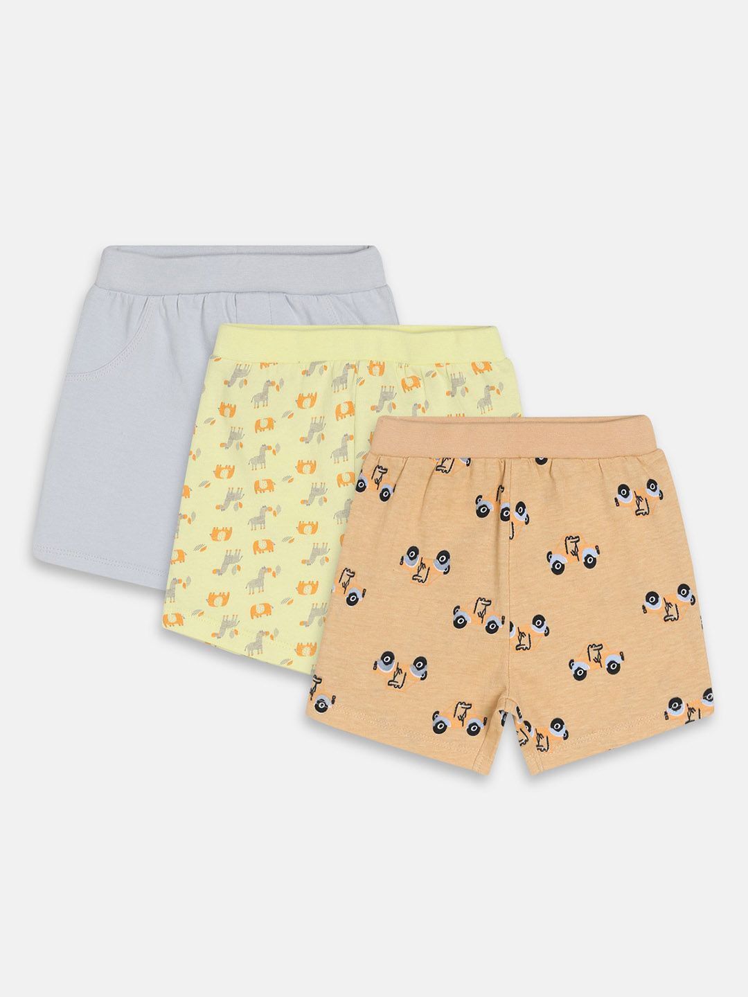 MINI KLUB Boys Pack Of 3 Conversational Printed Shorts-picture-43