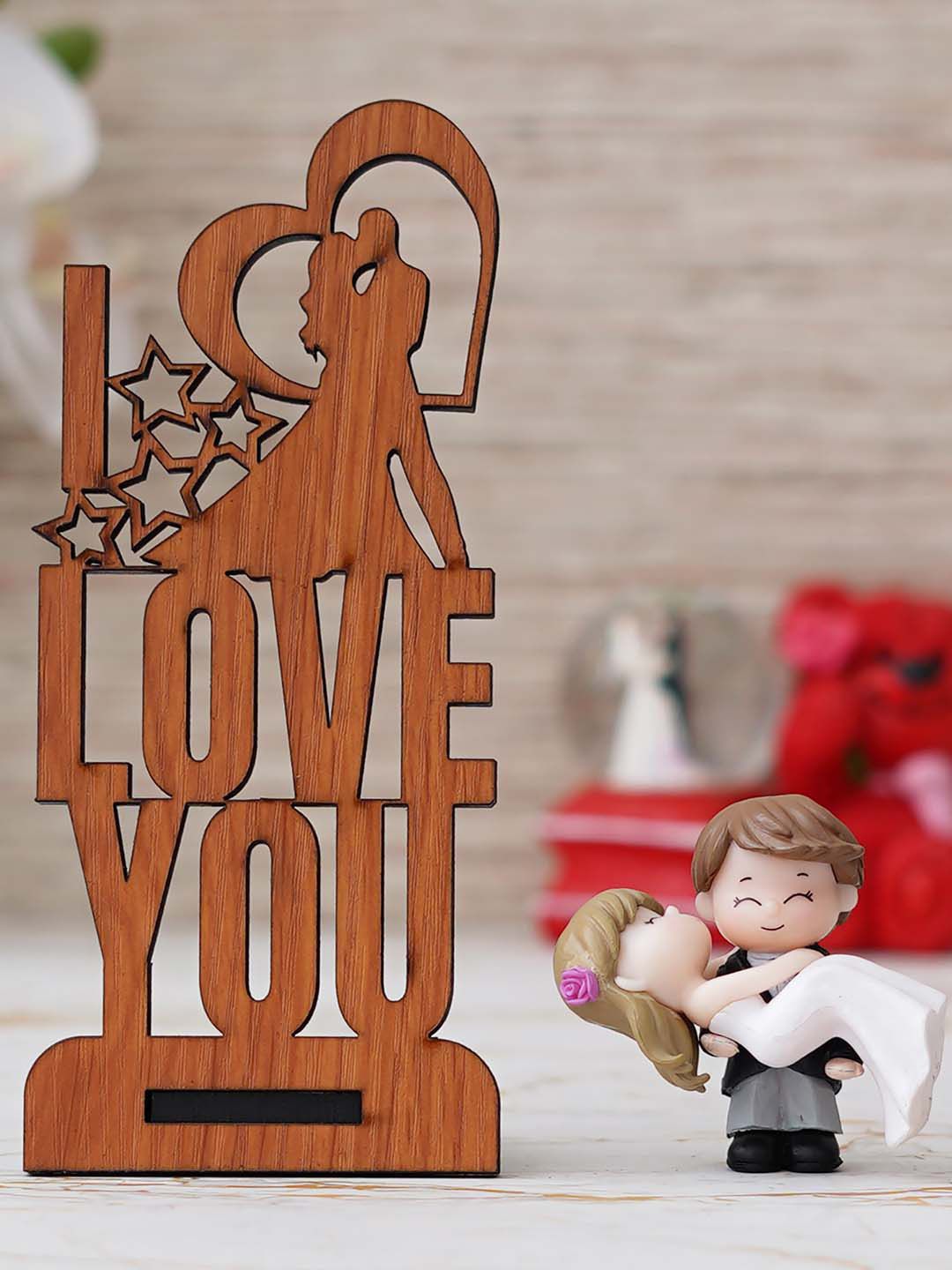 artisyn eCraftIndia Brown & White 2 Pcs Valentine's Day Gift Set-picture-23