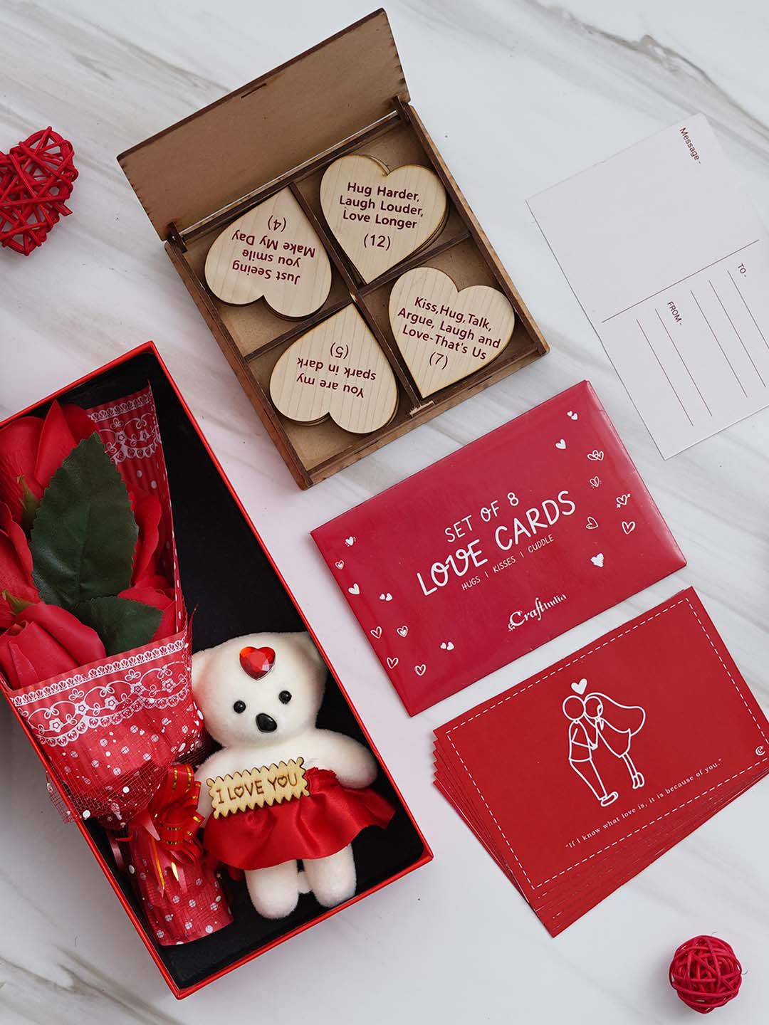 artisyn eCraftIndia Brown & Red 3 Pcs Valentine Gift Set-picture-30