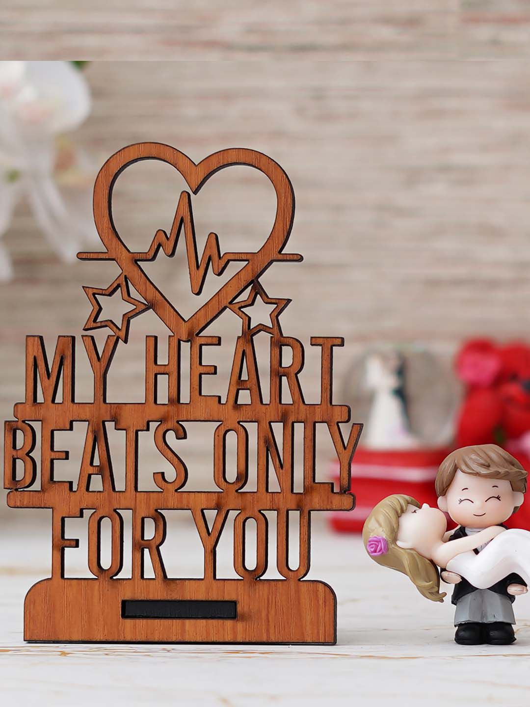 artisyn eCraftIndia Brown & White 2 Pcs Valentine Gift Set-picture-13