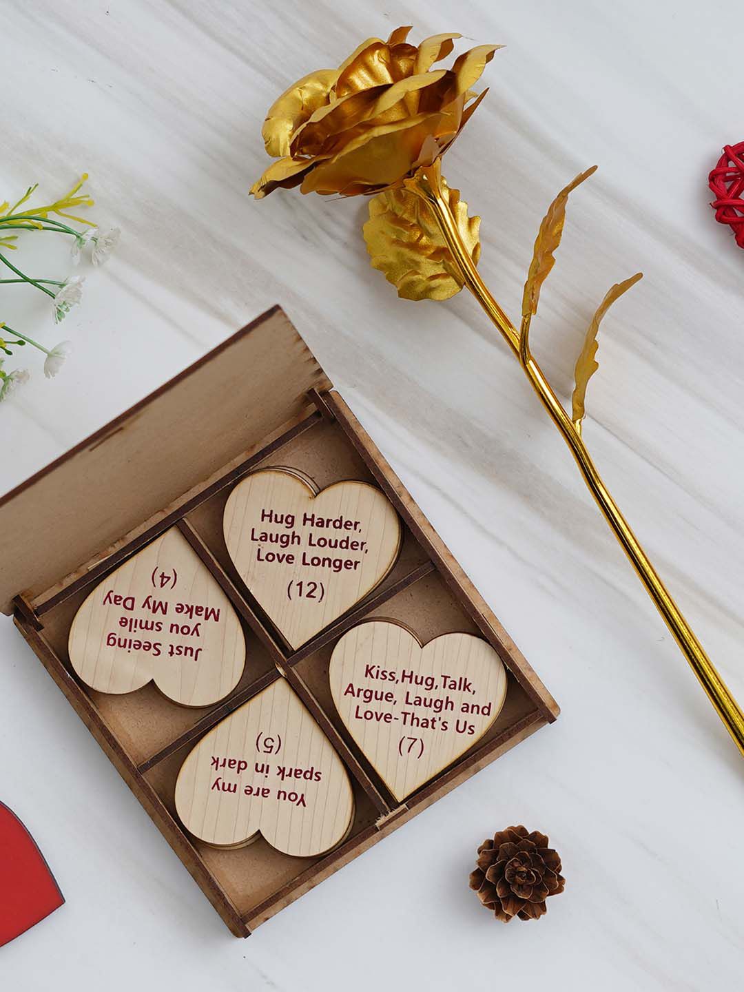 artisyn eCraftIndia Brown & Yellow 2 Pcs Valentine Gift Set-picture-11