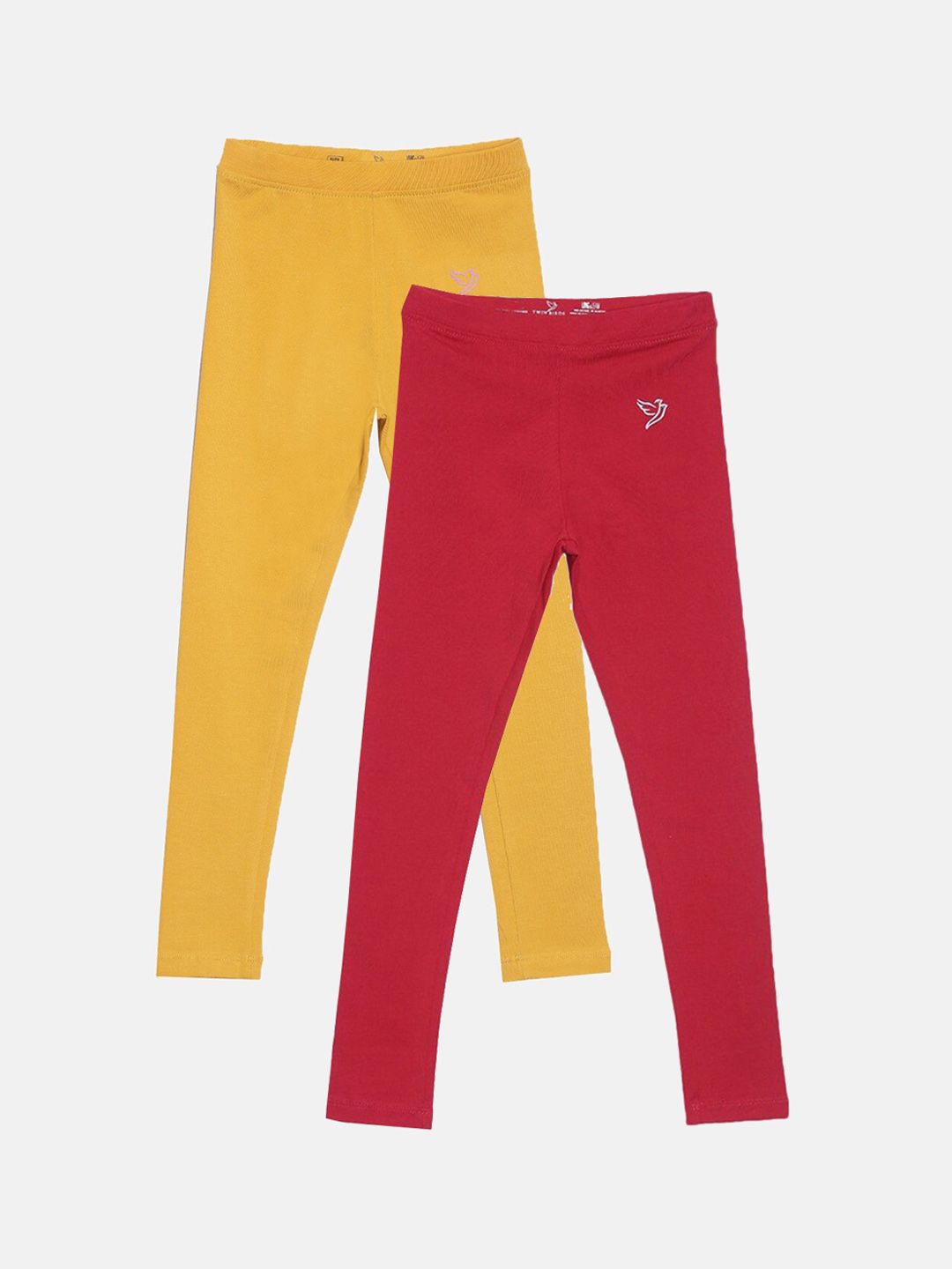 TWIN BIRDS Girls Pack Of 2 Pure Cotton Ankle Length Leggings-picture-31