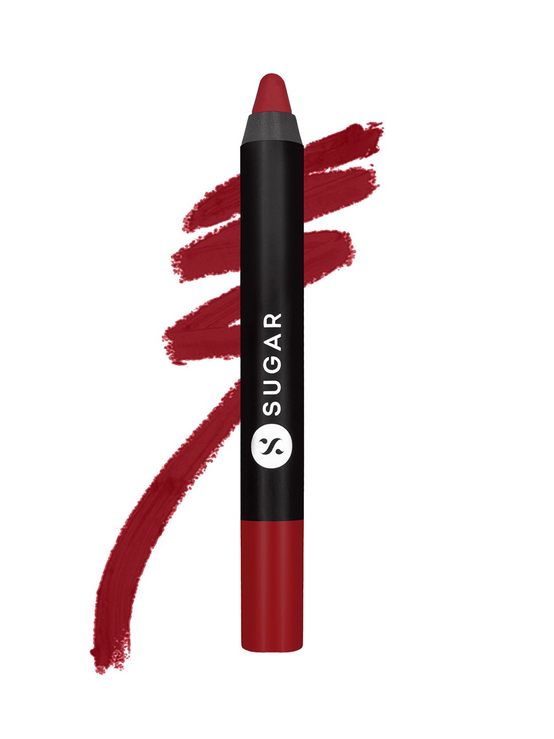 SUGAR Matte As Hell Crayon Lipstick with Sharpener - Cherry Darling 10-picture-24
