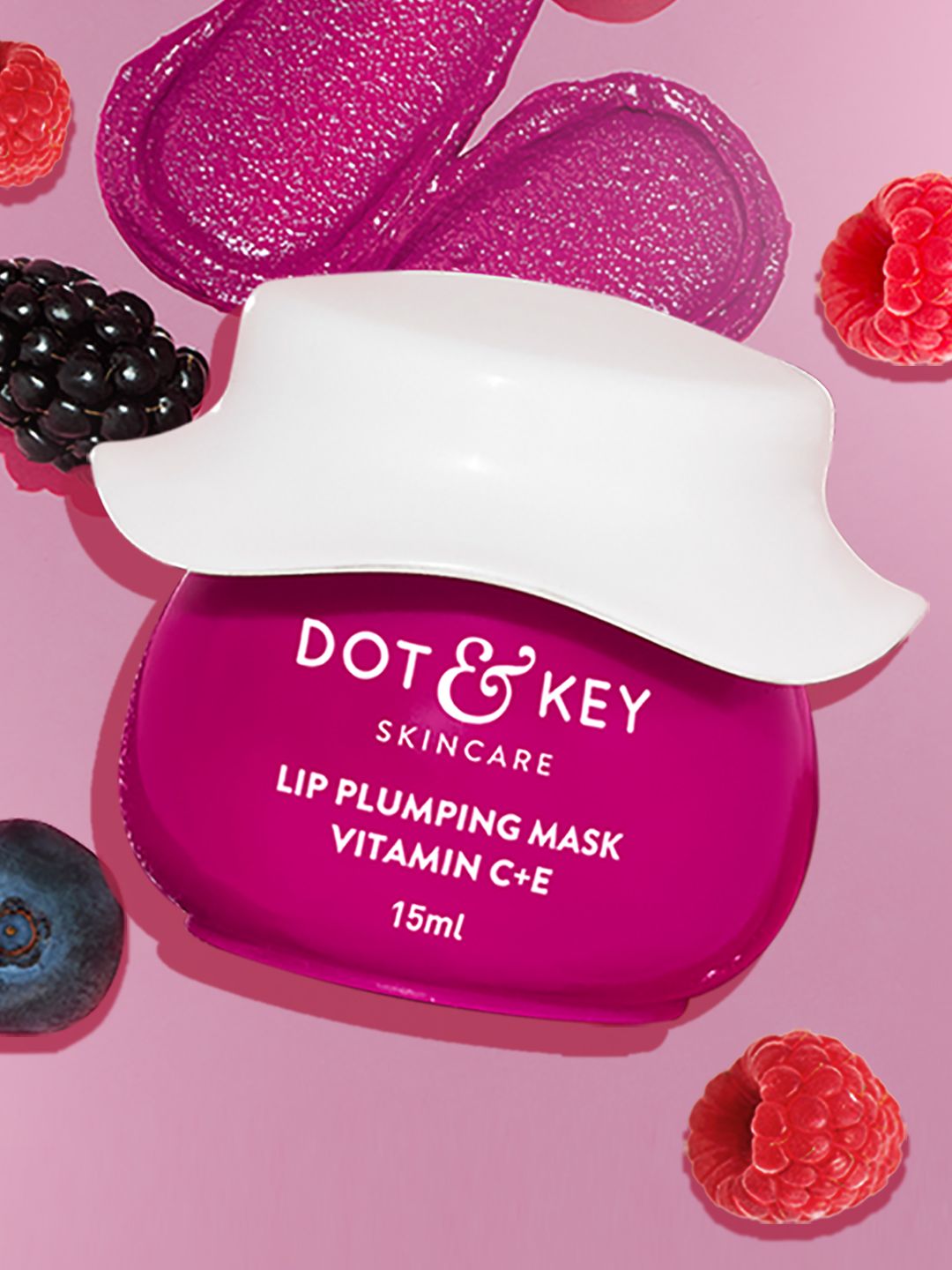 DOT & KEY Vitamin C+E Lip Berry Bomb Plumping Mask-Wild Berries For Flaky Lips - 15ml-picture-28