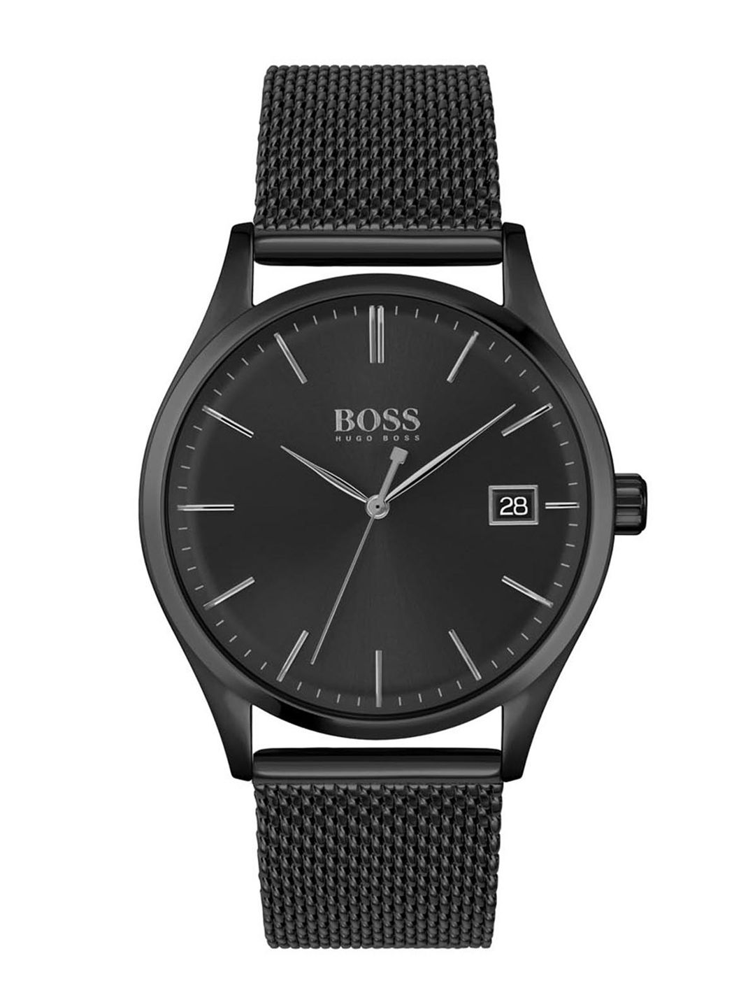 Hugo Boss Men Commissioner Bracelet Style Analogue Watch 1513877-Black-image-20