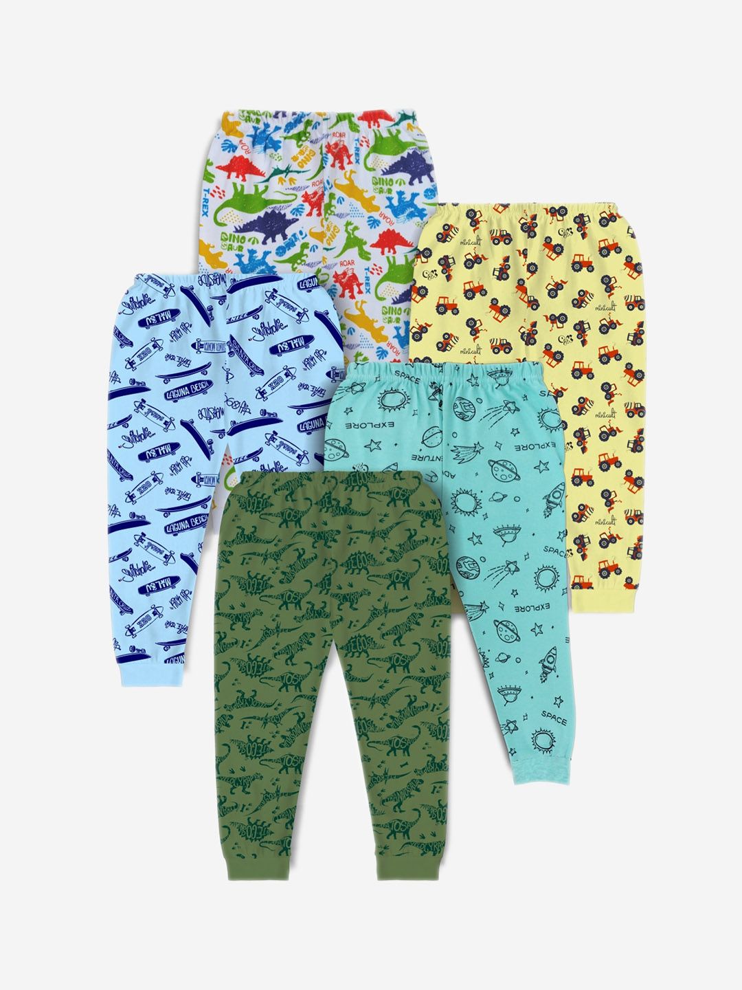 x2o Kids Pack of 5 Printed Cotton Lounge Pants