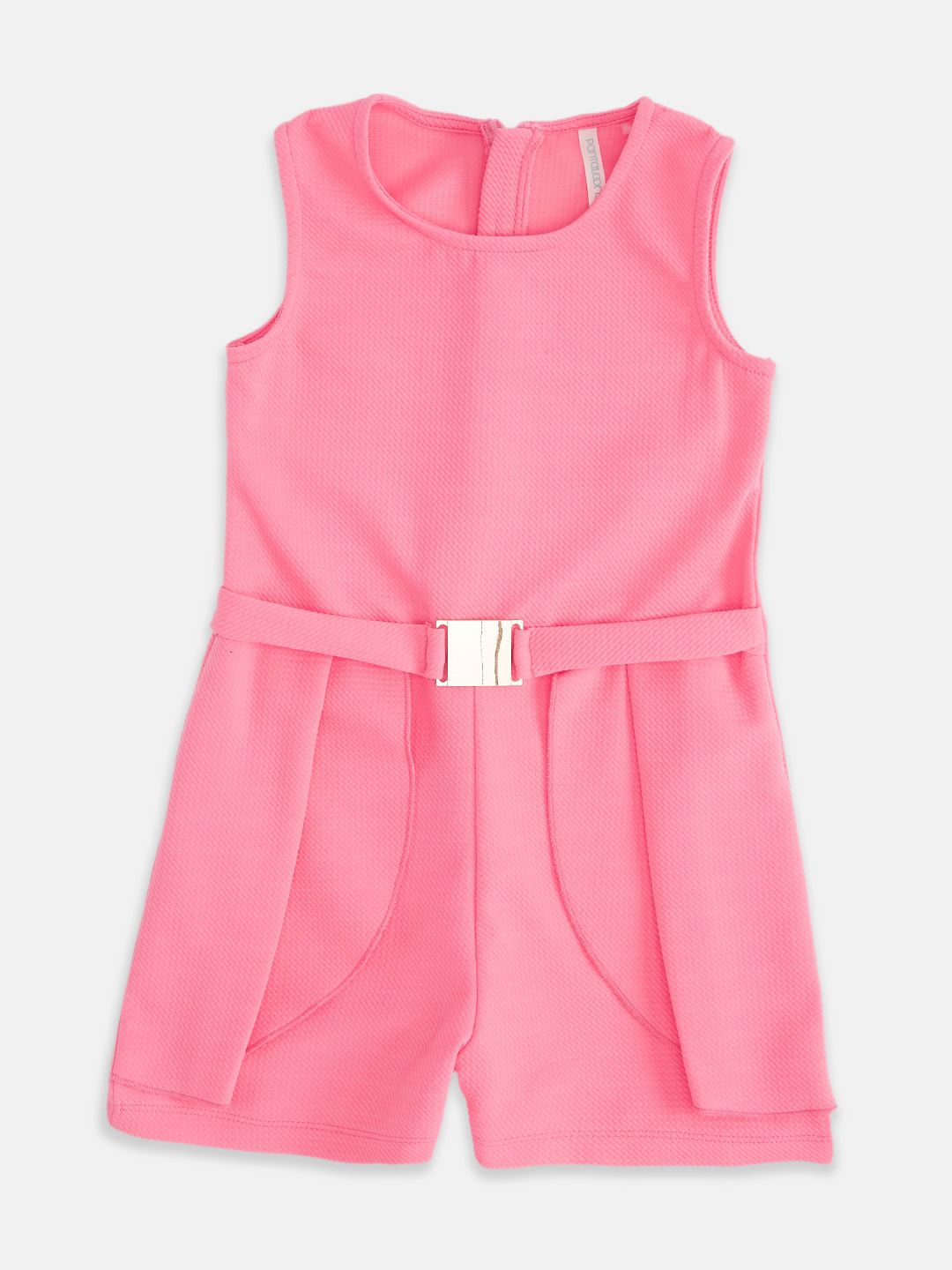 Pantaloons Junior Girls Self Design Cotton Basic Jumpsuit-picture-10