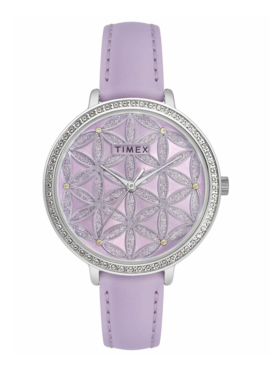 Timex Women Brass Embellished Dial & Leather Wrap Around Straps Analogue Watch TWEL14706-picture-25