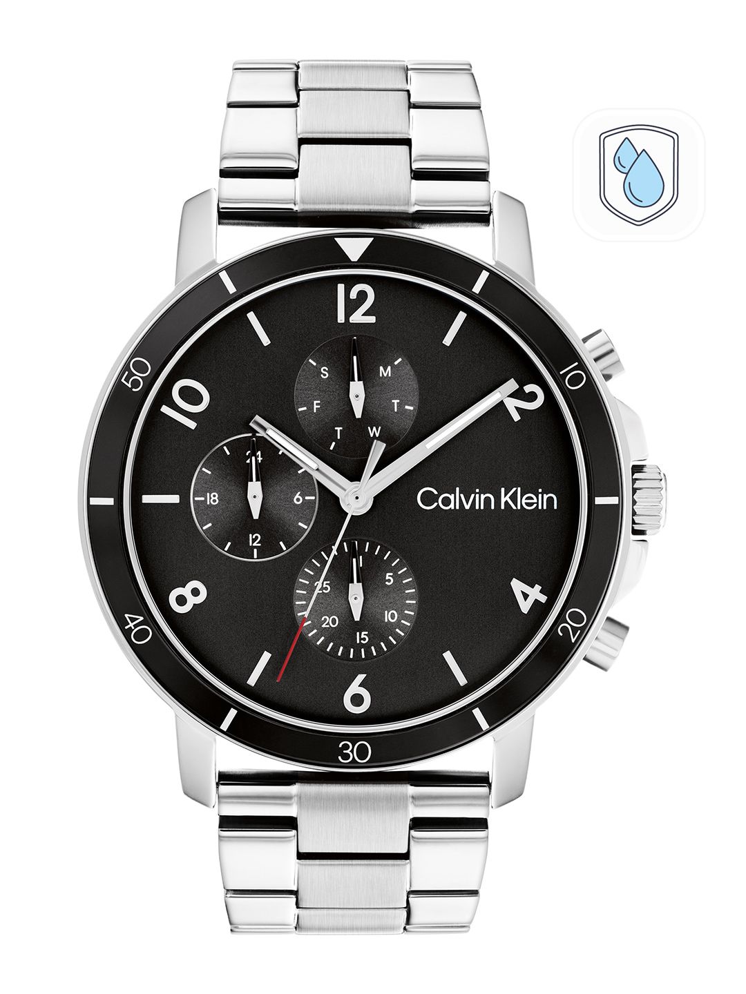 Calvin Klein Men Gauge Sport Bracelet Style Analogue Multi Function Watch 25200067-Black-picture-20