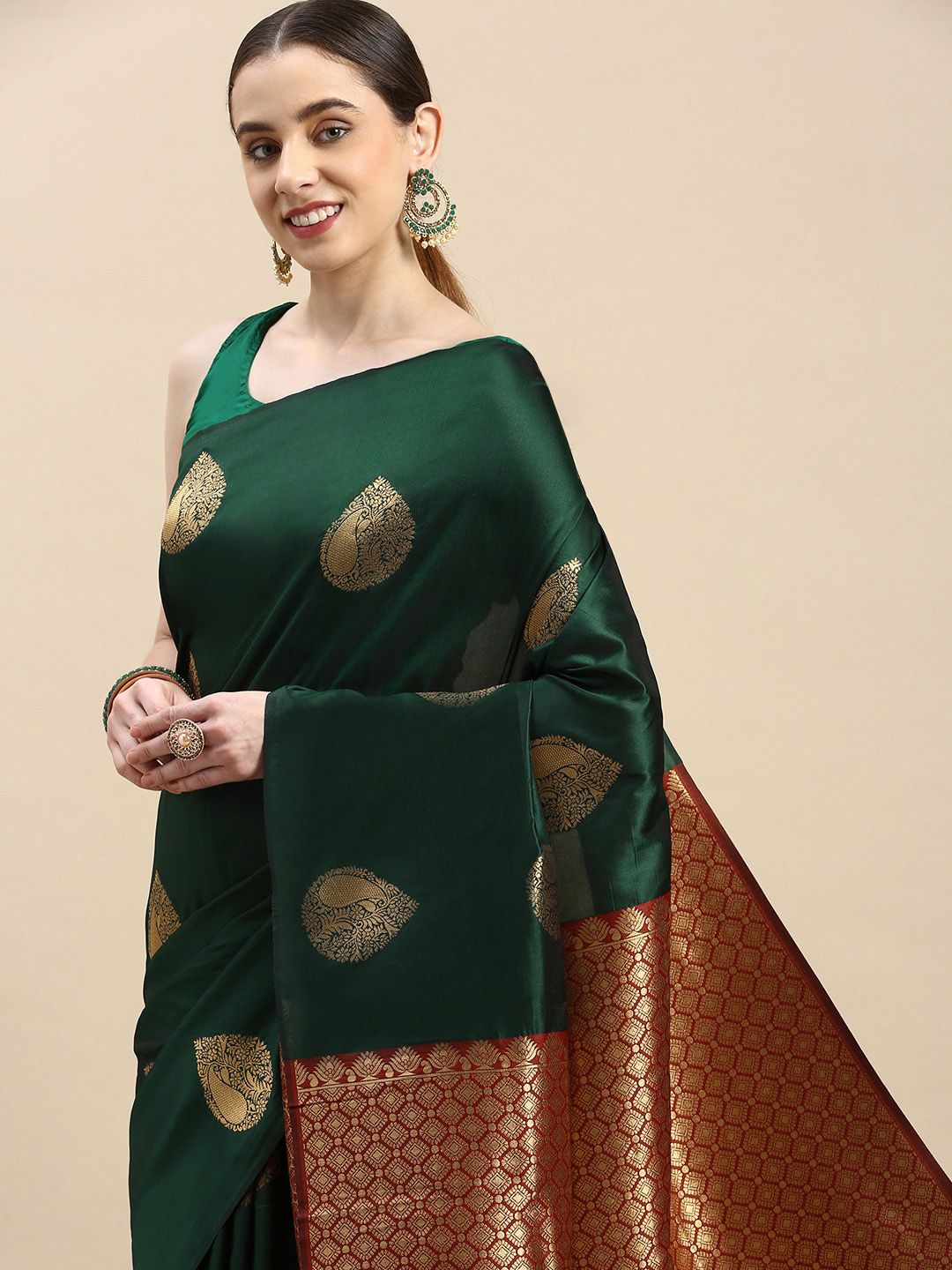 Royal Rajgharana Saree Woven Design Ethnic Motifs Zari Pure Silk Banarasi Saree