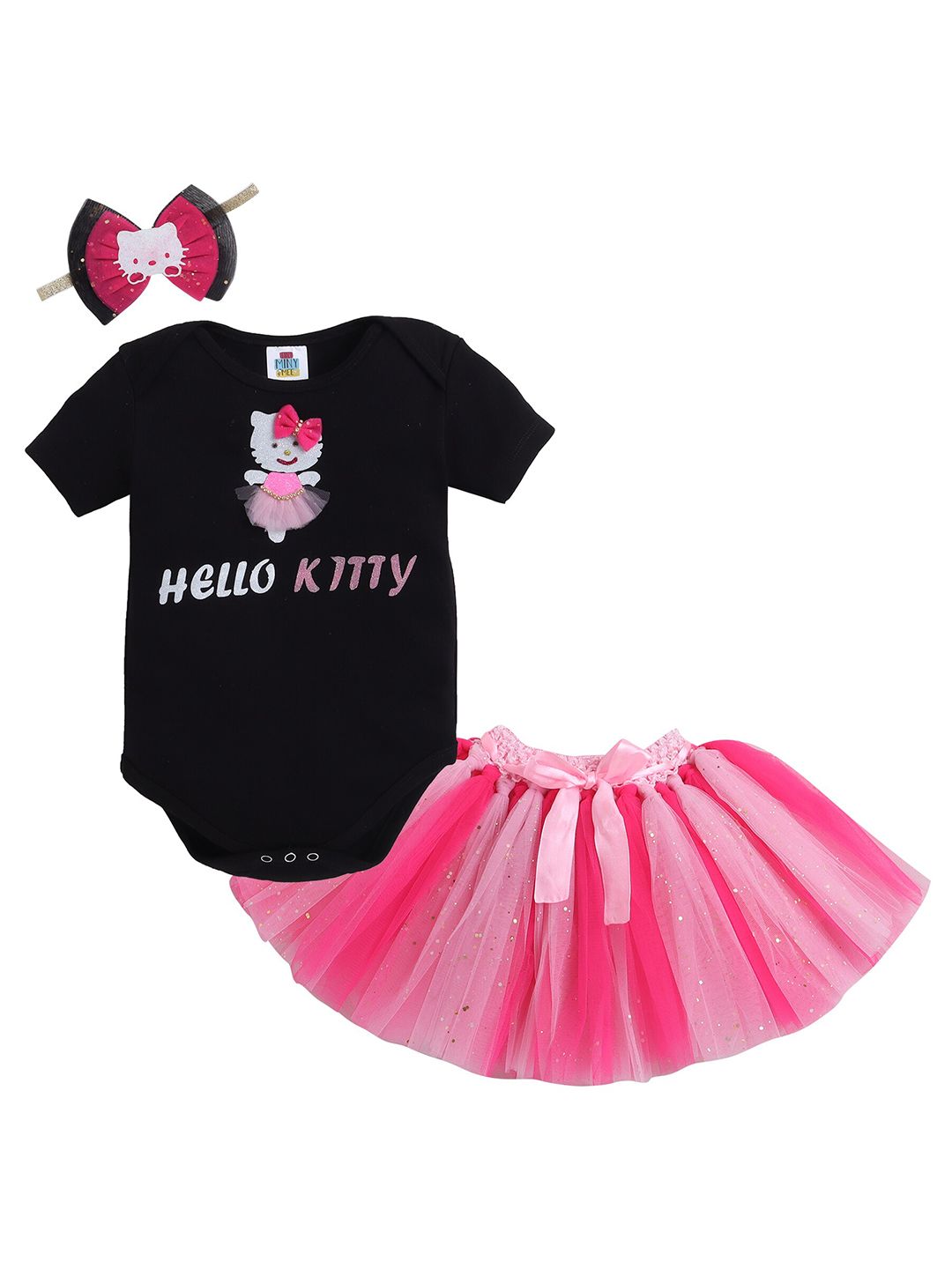 TINY MINY ME Girls Embellished Top with Skirt-picture-13