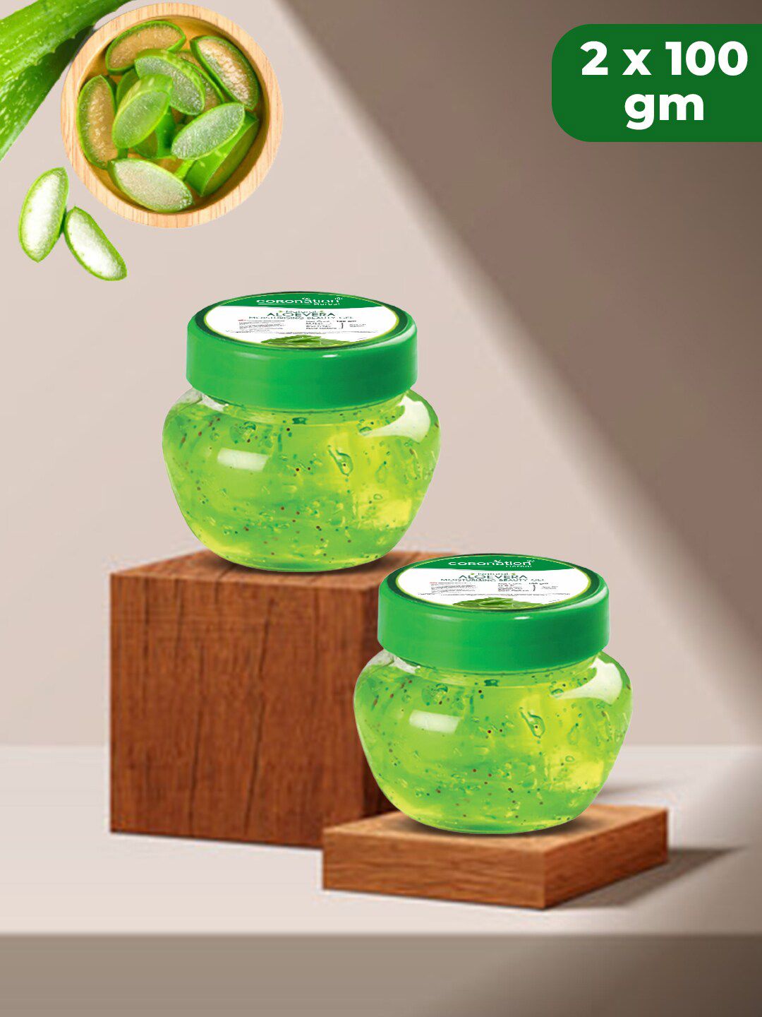 COROnation Herbal Set of 2 Aloevera Moisturising Beauty Gel with Glycerine - 100 g Each-image-23