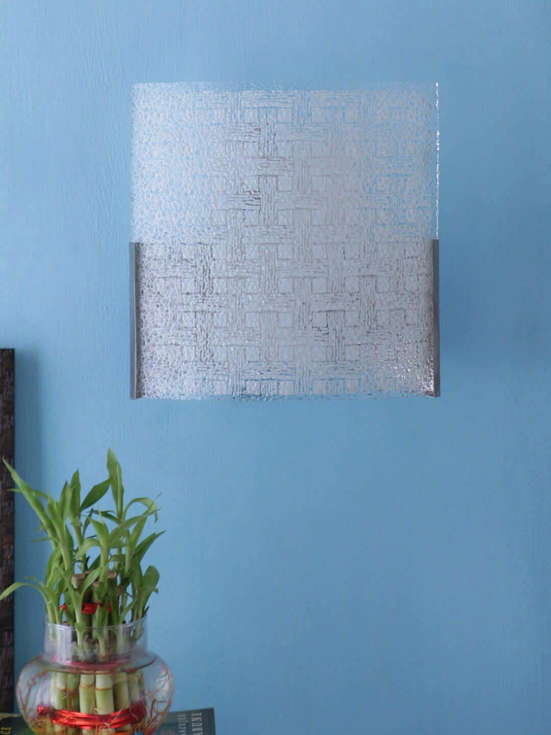 Devansh White Textured Dual Glass Wall Mounted Lamp-image-48