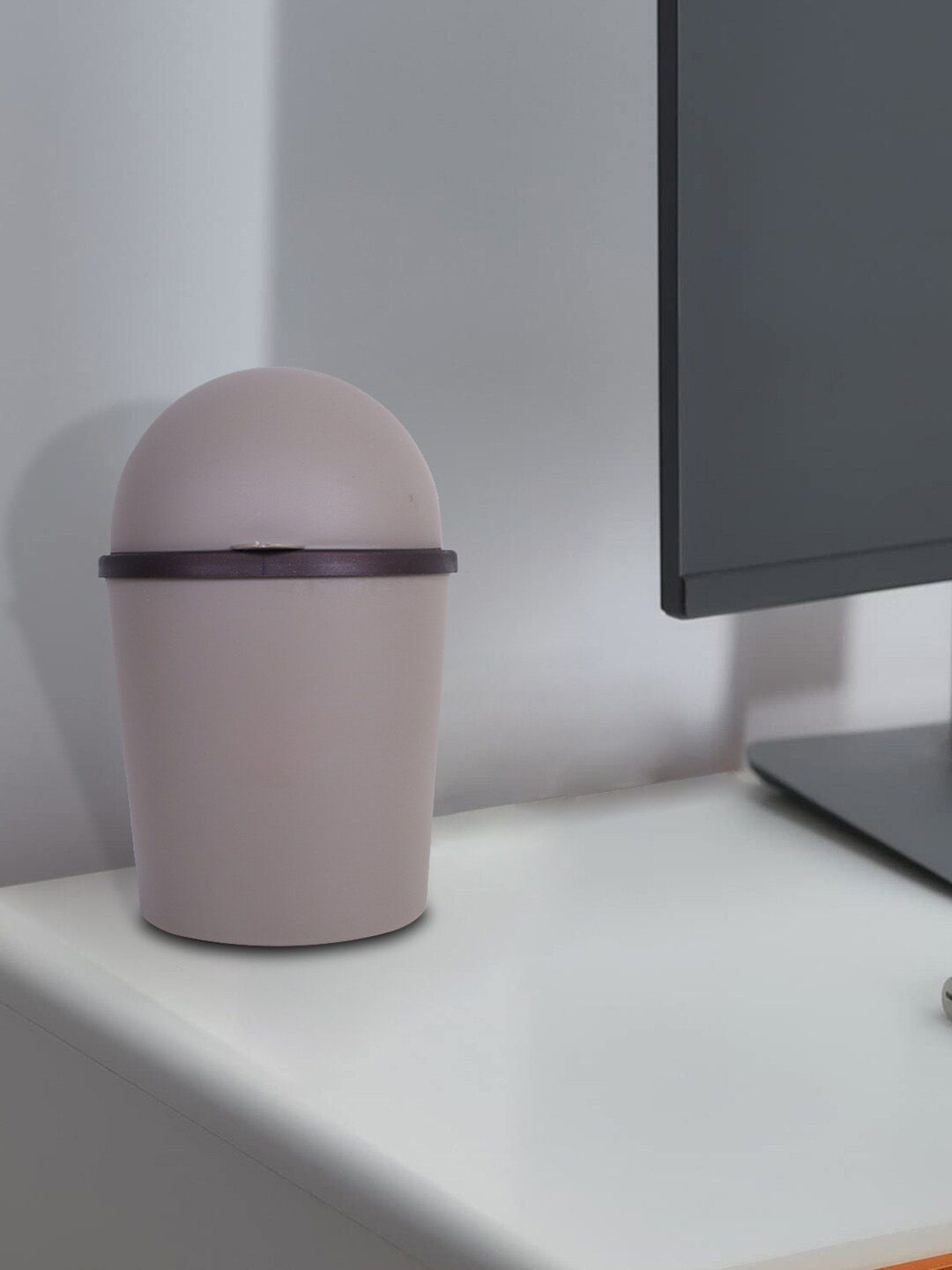 Kuber Industries Coffee Brown 2 Pcs Swinging Lid Teddy Dustbin 3 L Each-picture-29