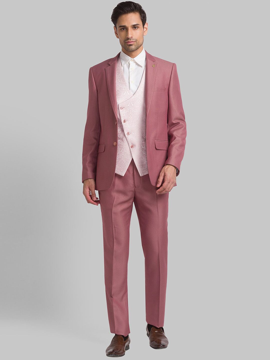 Raymond Men Single-Breasted Three-Piece Formal Suit-picture-39