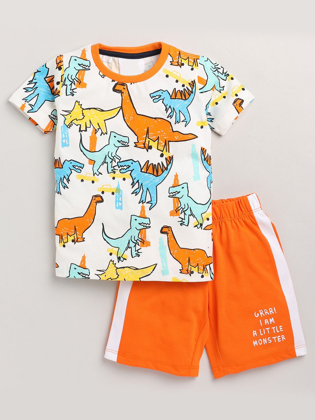 YK Boys Printed T-shirt with Shorts-image-14