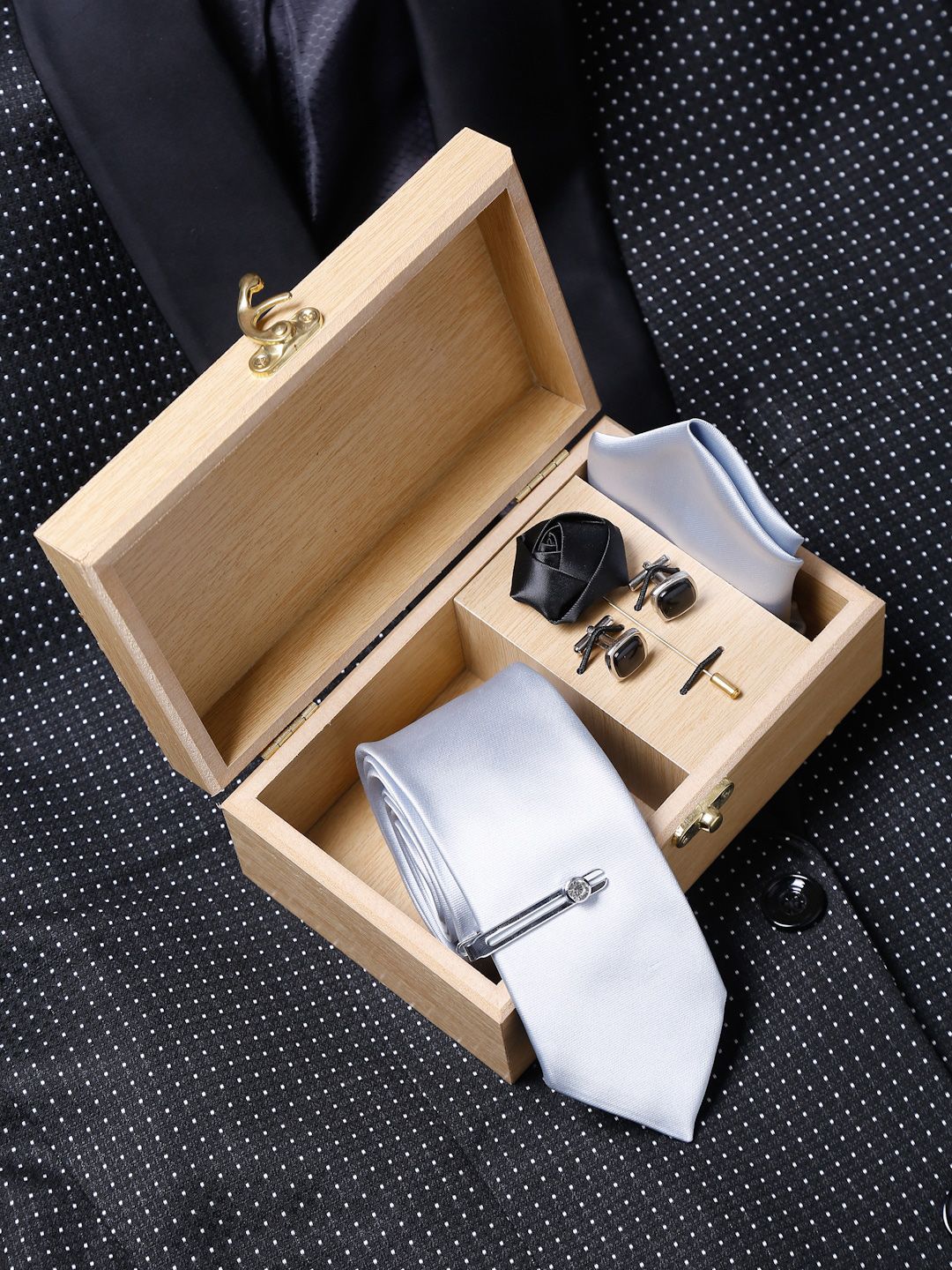 LOUIS STITCH Men Italian Silk Necktie Accessories Gift Set-picture-10