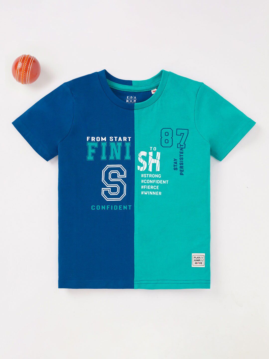 Ed-a-Mamma Boys Colourblocked Cotton T-shirt-picture-27