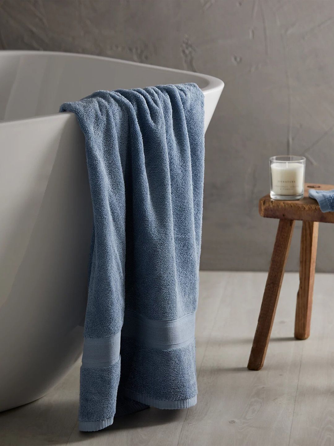 Marks & Spencer Blue 550 GSM Pure Cotton Super Soft Face Towel Price