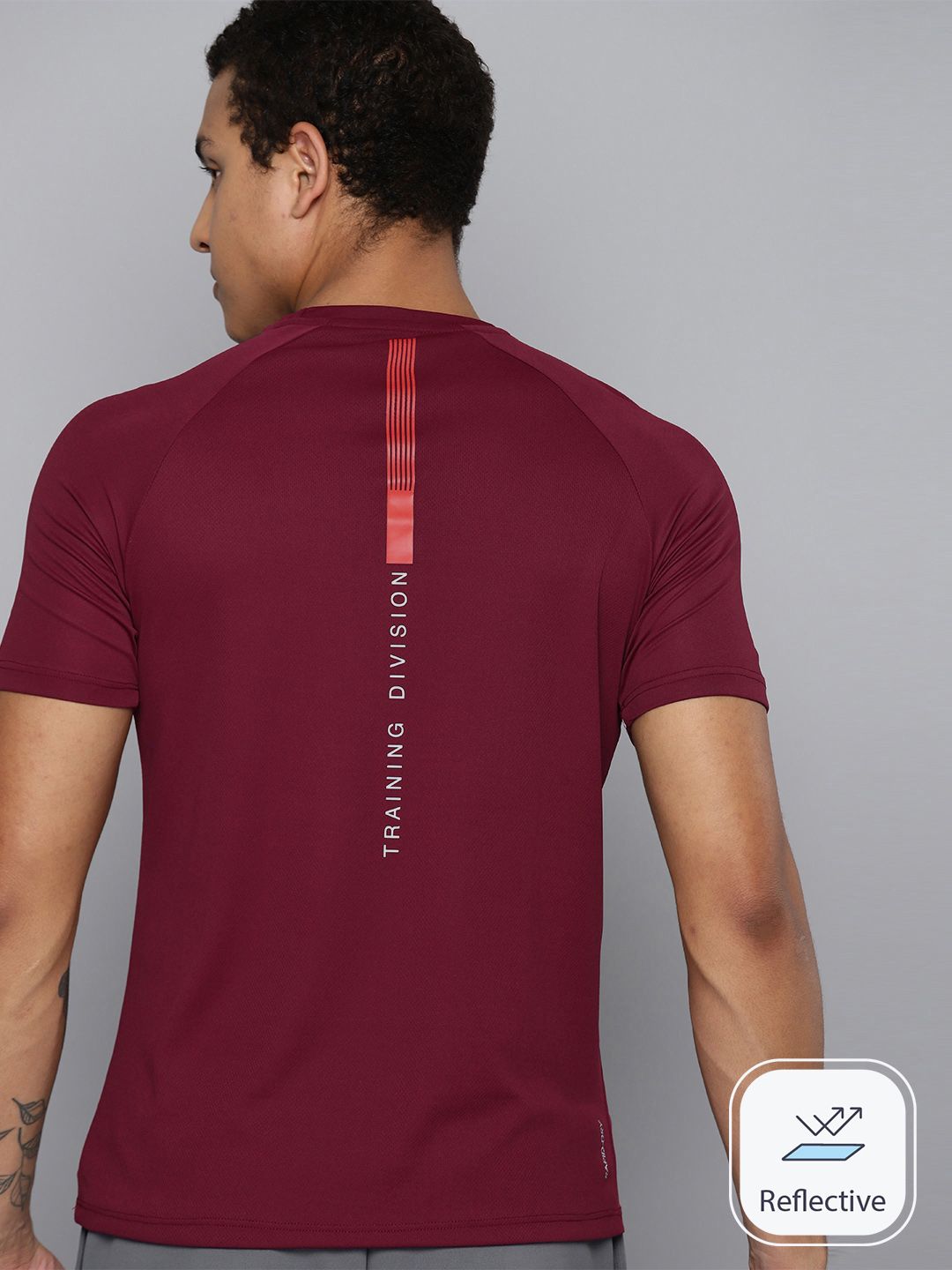 HRX by Hrithik Roshan Men Back Detail Rapid-Dry Training T-shirt