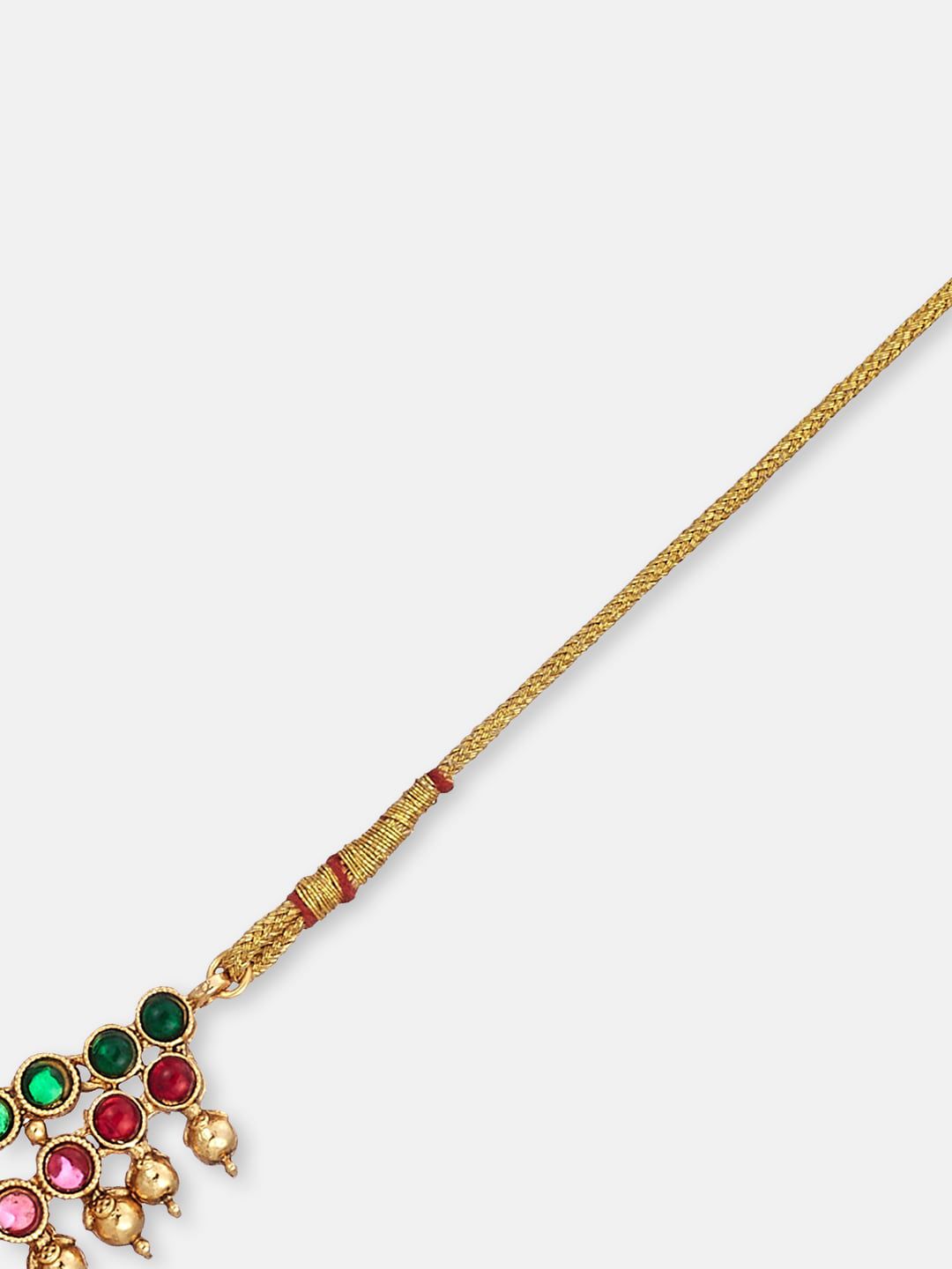 ATIBELLE Gold-Plated Kundan-Studded  Beaded Jewellery Set