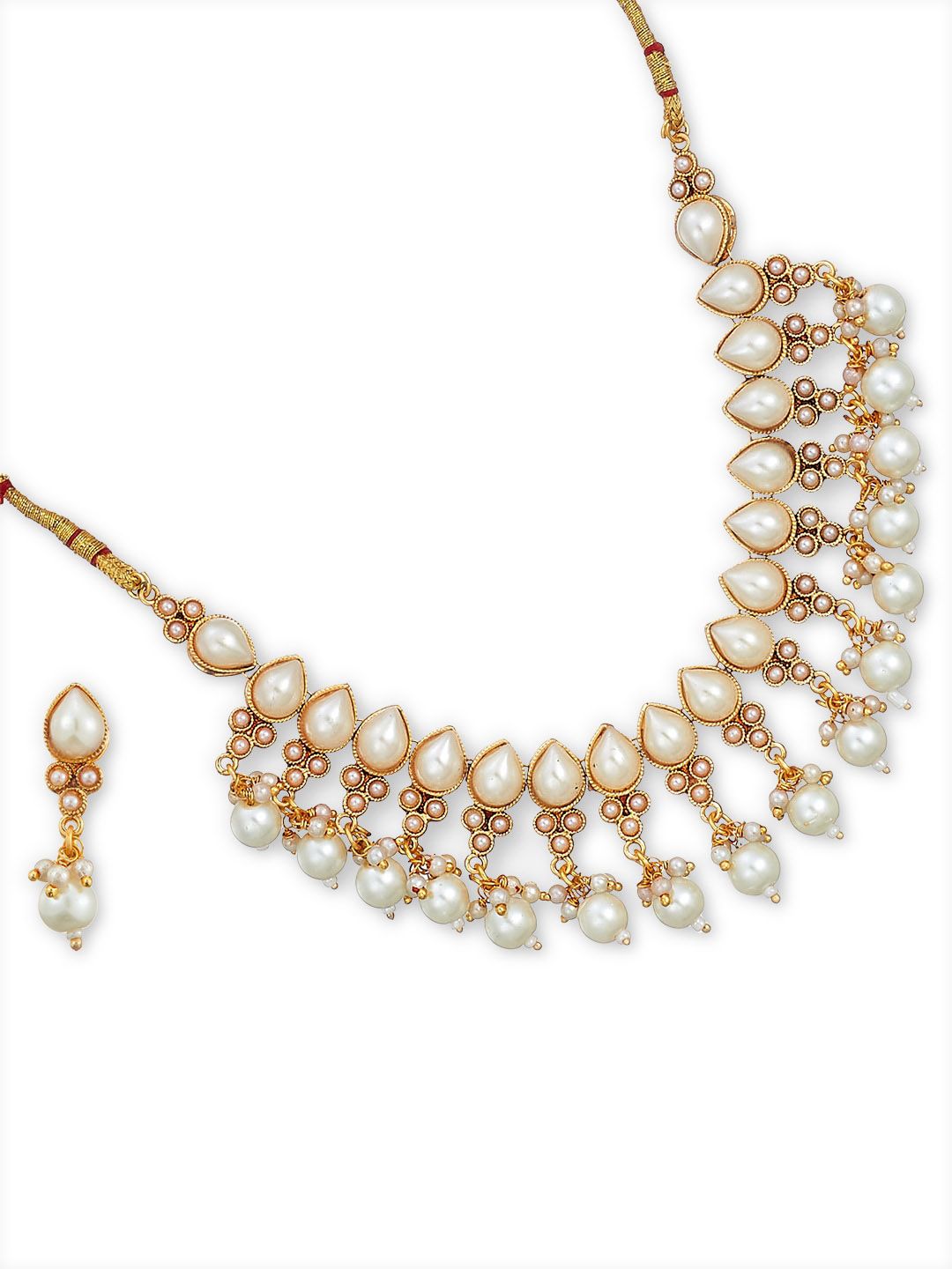 ATIBELLE Gold-Plated Pearl Beaded Jewellery Set