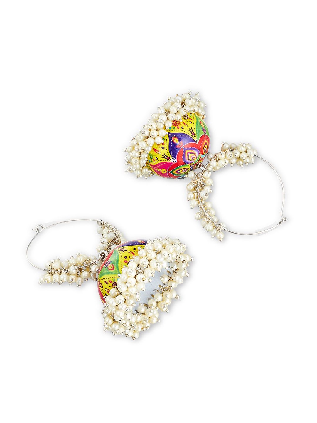 ATIBELLE Circular Gold-Plated Jhumkas Earrings