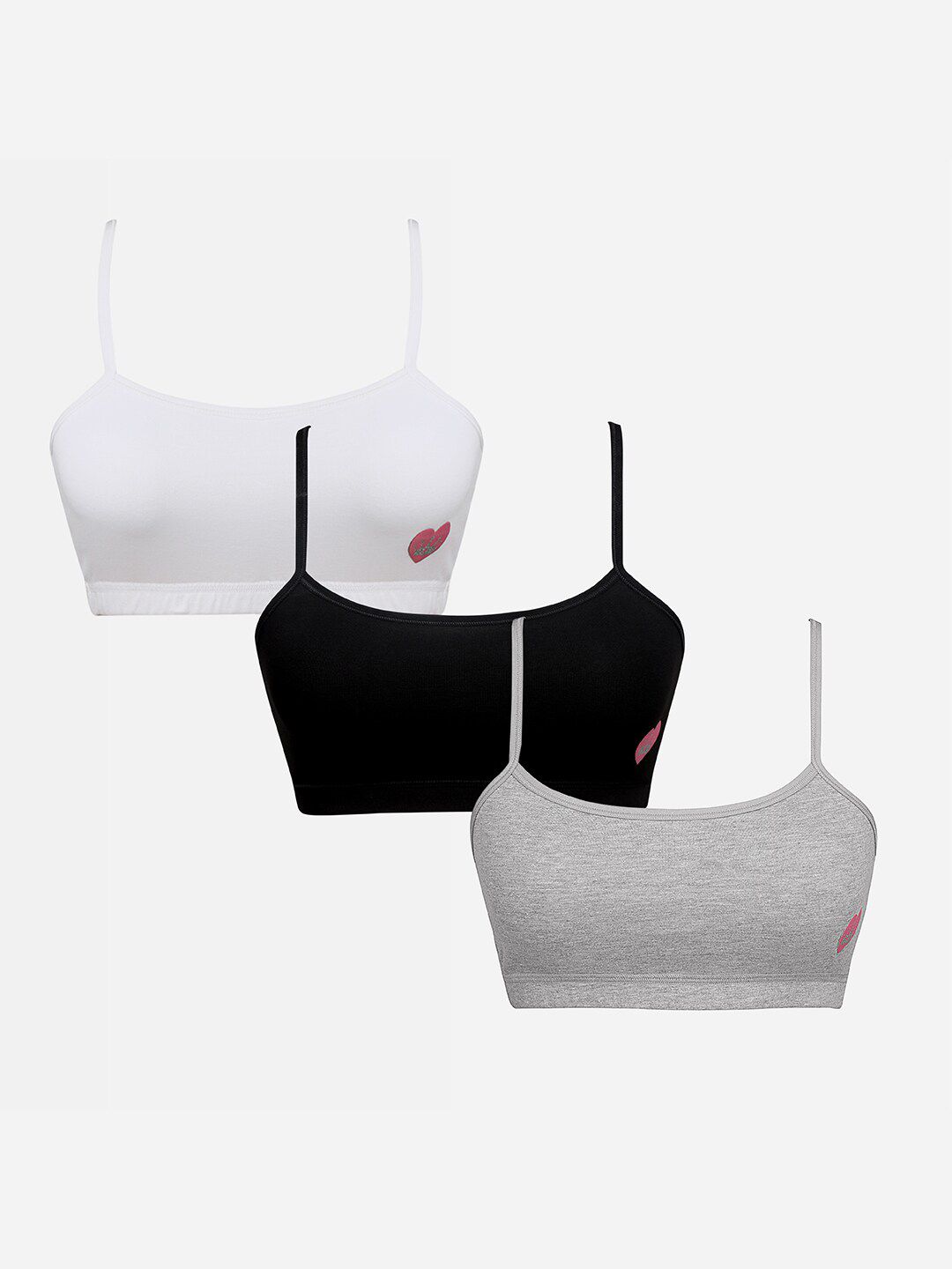Sillysally Girls Pack of 3 Seamless Double Layer All Day Comfort Beginners Sports Bra-picture-56