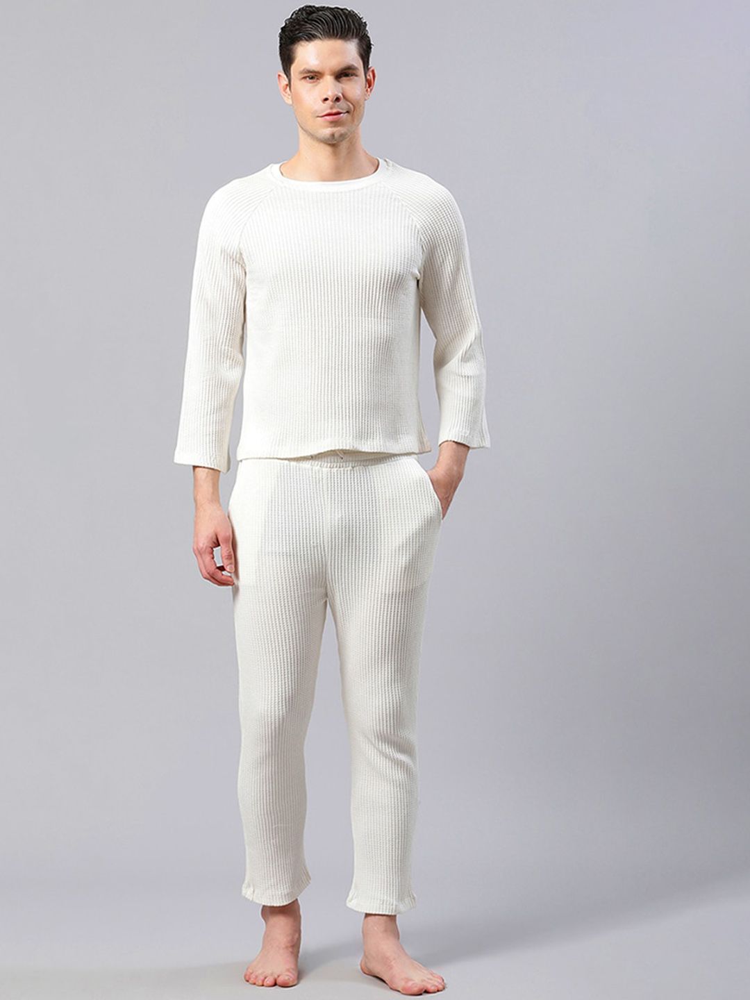 HOUSE OF S Men Striped Night Suit-picture-18