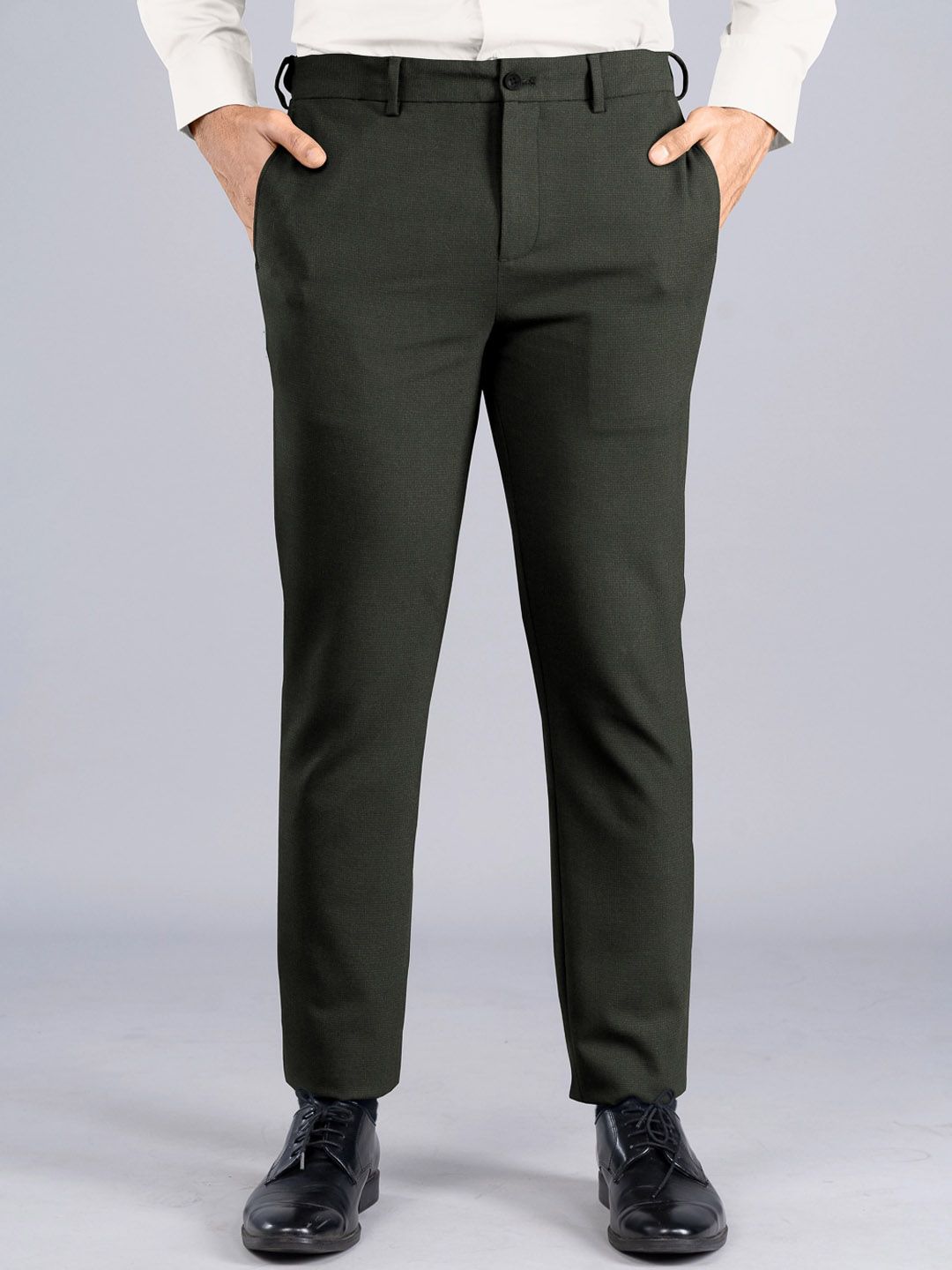 The Pant Project Men Tailored Slim Fit Wrinkle Free Formal Trousers