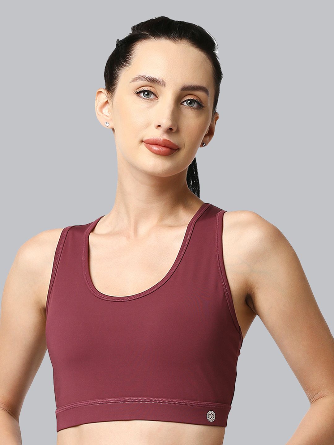 SOIE Medium Impact Quick Dry Racerback Printed Athleisure Sports Bra