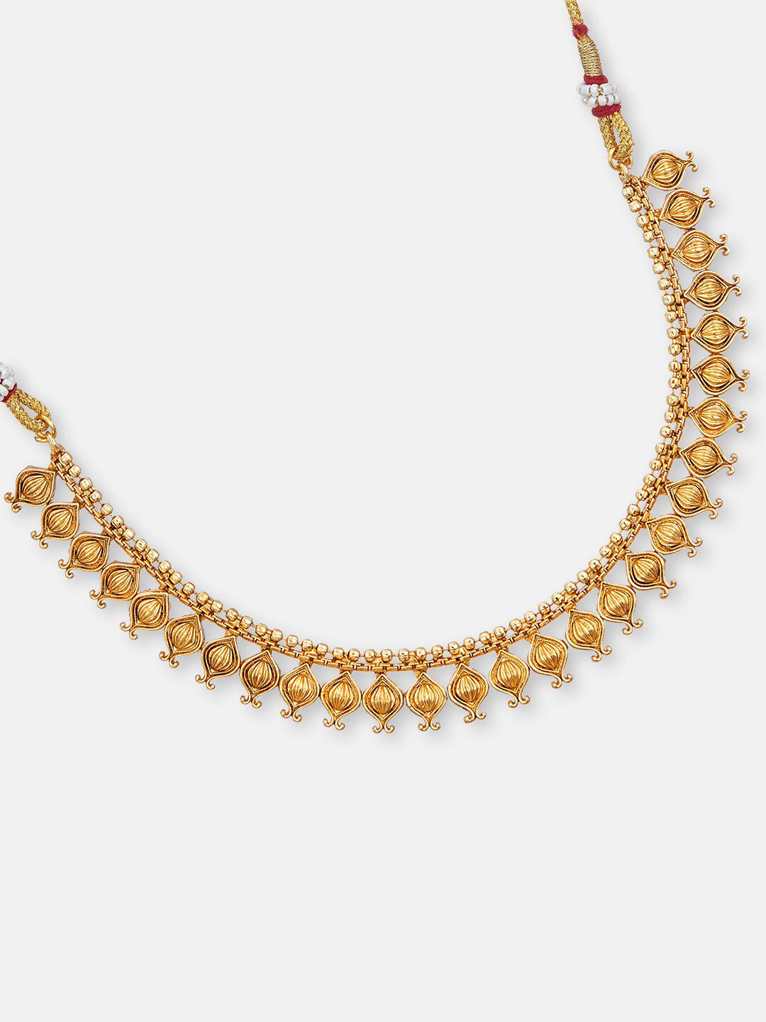 ATIBELLE Gold-Pleated Floral Shaped Jewellery Set