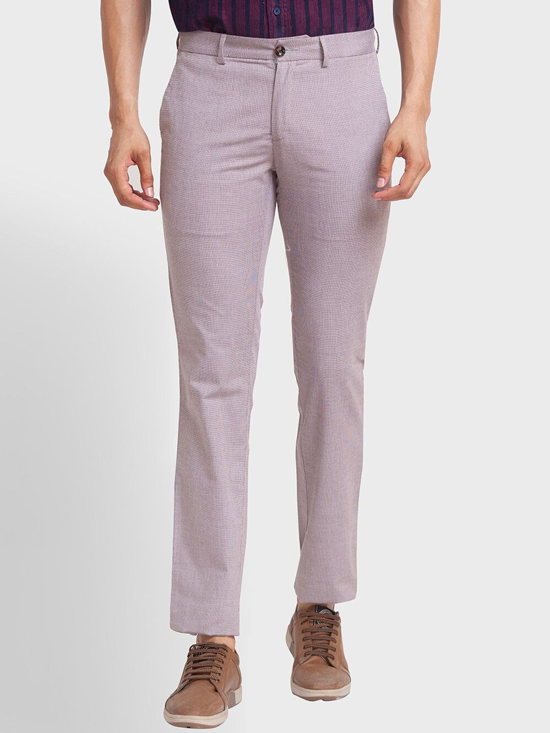 Buy ColorPlus Khaki Regular Fit Flat Front Trousers for Mens Online  Tata  CLiQ