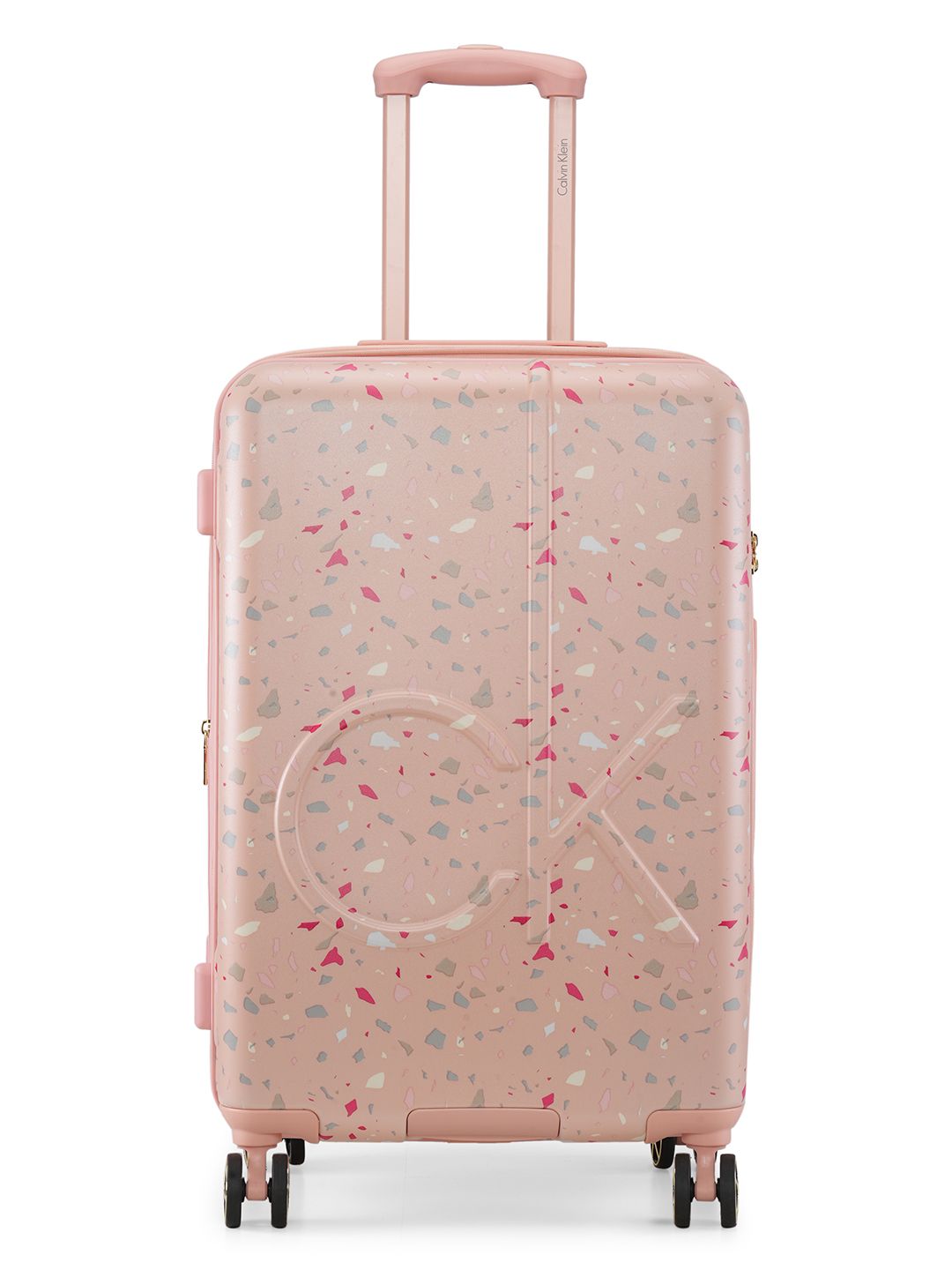 Calvin Klein TERRAZZO ISLAND Printed ABS Hard-Sided Medium Trolley Bag- 60 cm
