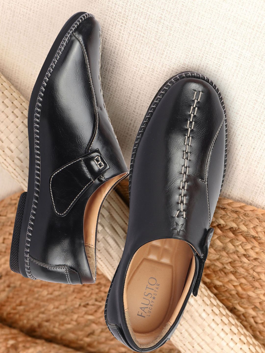 FAUSTO Men Stitched Lightweight Slip-On Sneakers-image-38