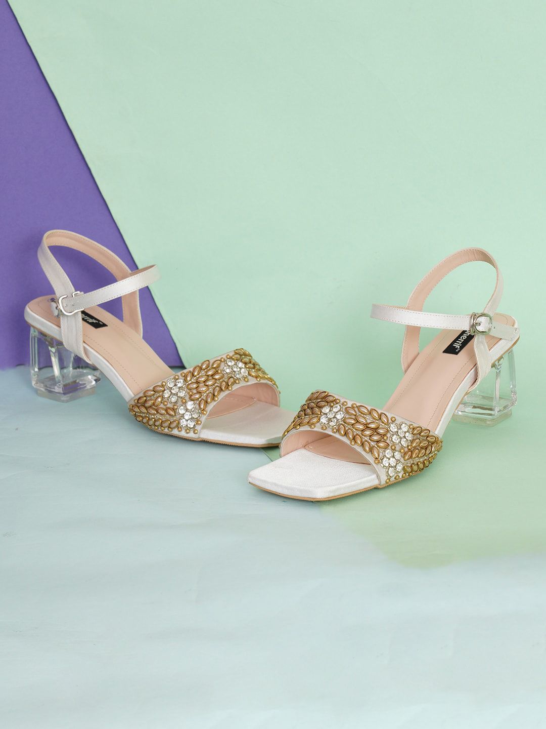 Sherrif Shoes Women Peep Toes Block Heels-image-20