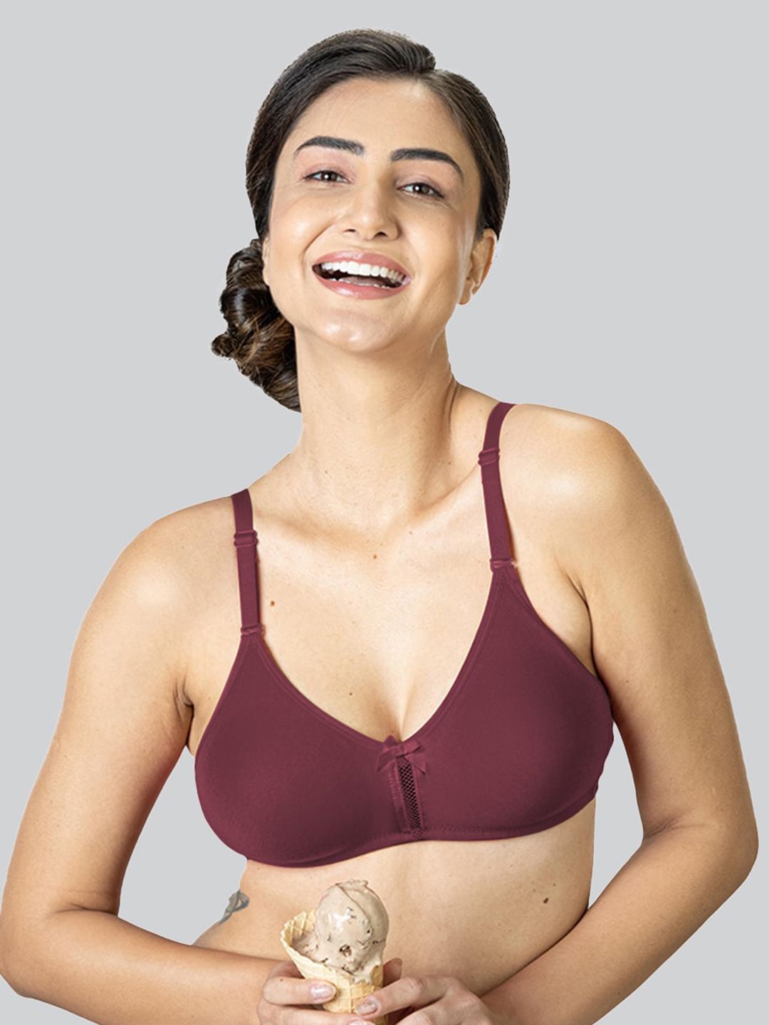 LYRA Cotton Rich Mesh Ladder Wire Free Moulded and Seamless Bra-picture-42