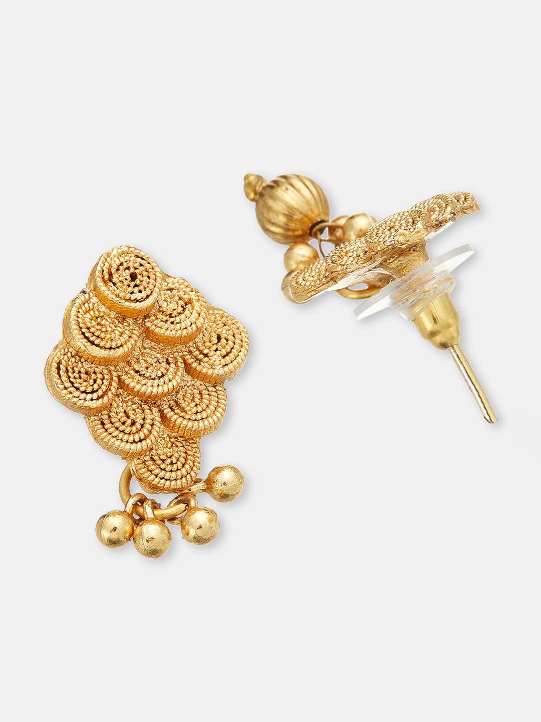 ATIBELLE Set Of 2 Gold & Silver-Plated Stone Studded Mangalsutra With Earrings