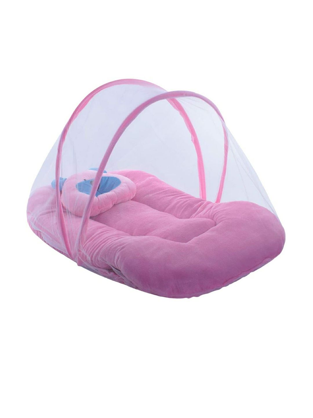 Bajo's Infants Pink Velvet Mosquito Net Bedding