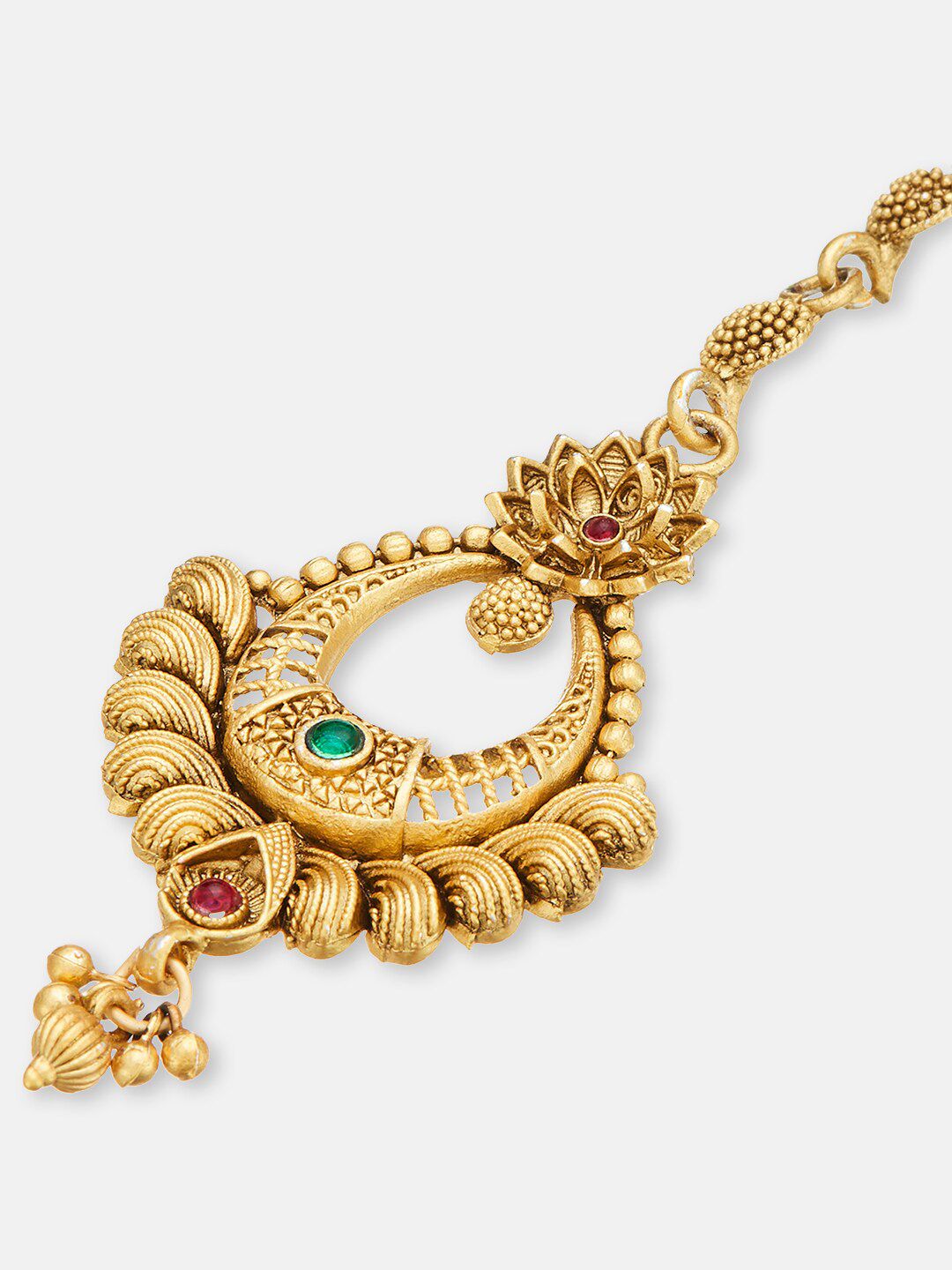 ATIBELLE Gold-Plated Stone-Studded Mangtikka